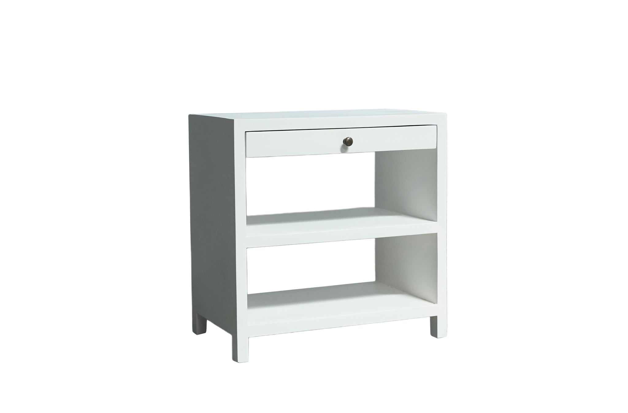 Sleek Side Table With White Background