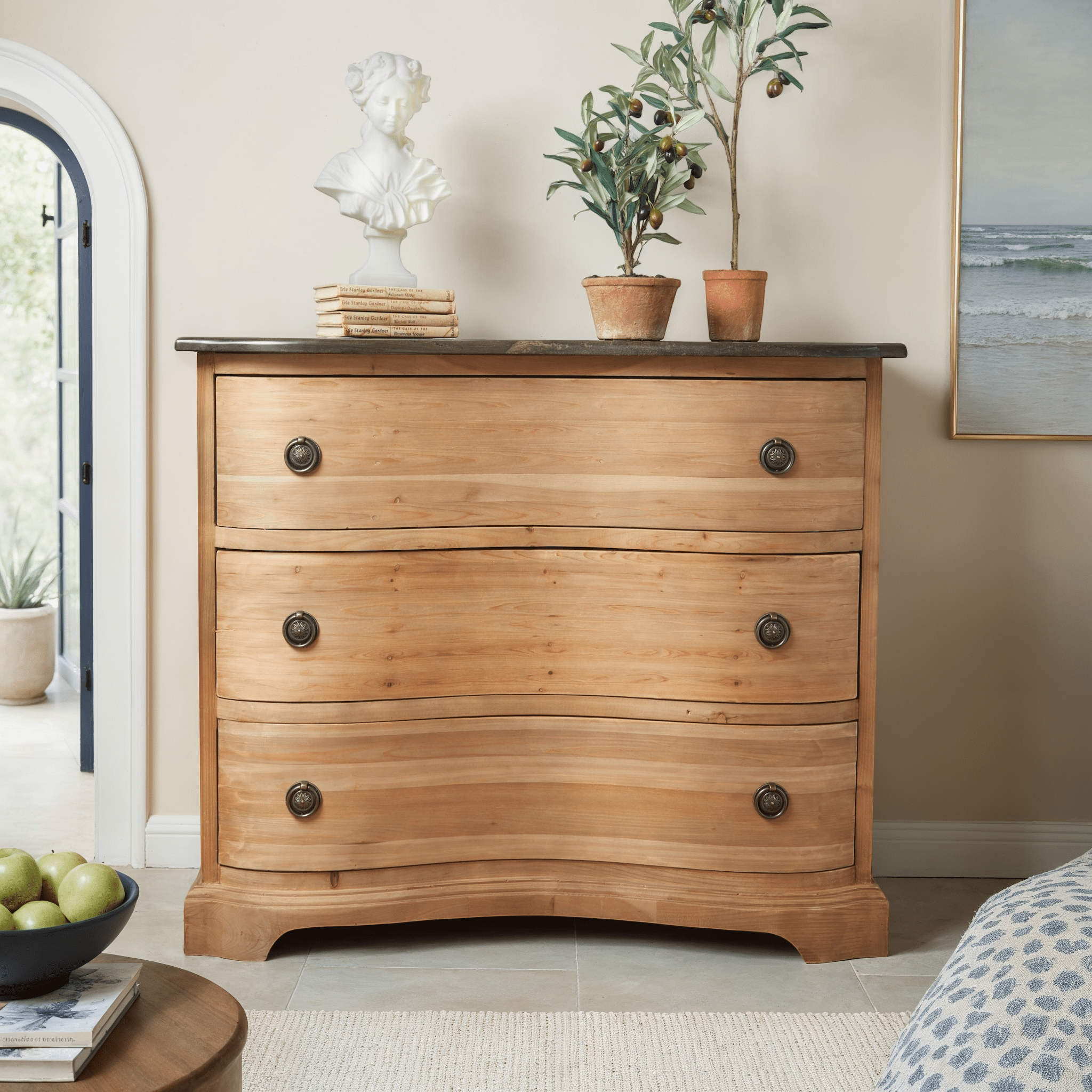 Swedish Bowfront Chest - Wisteria