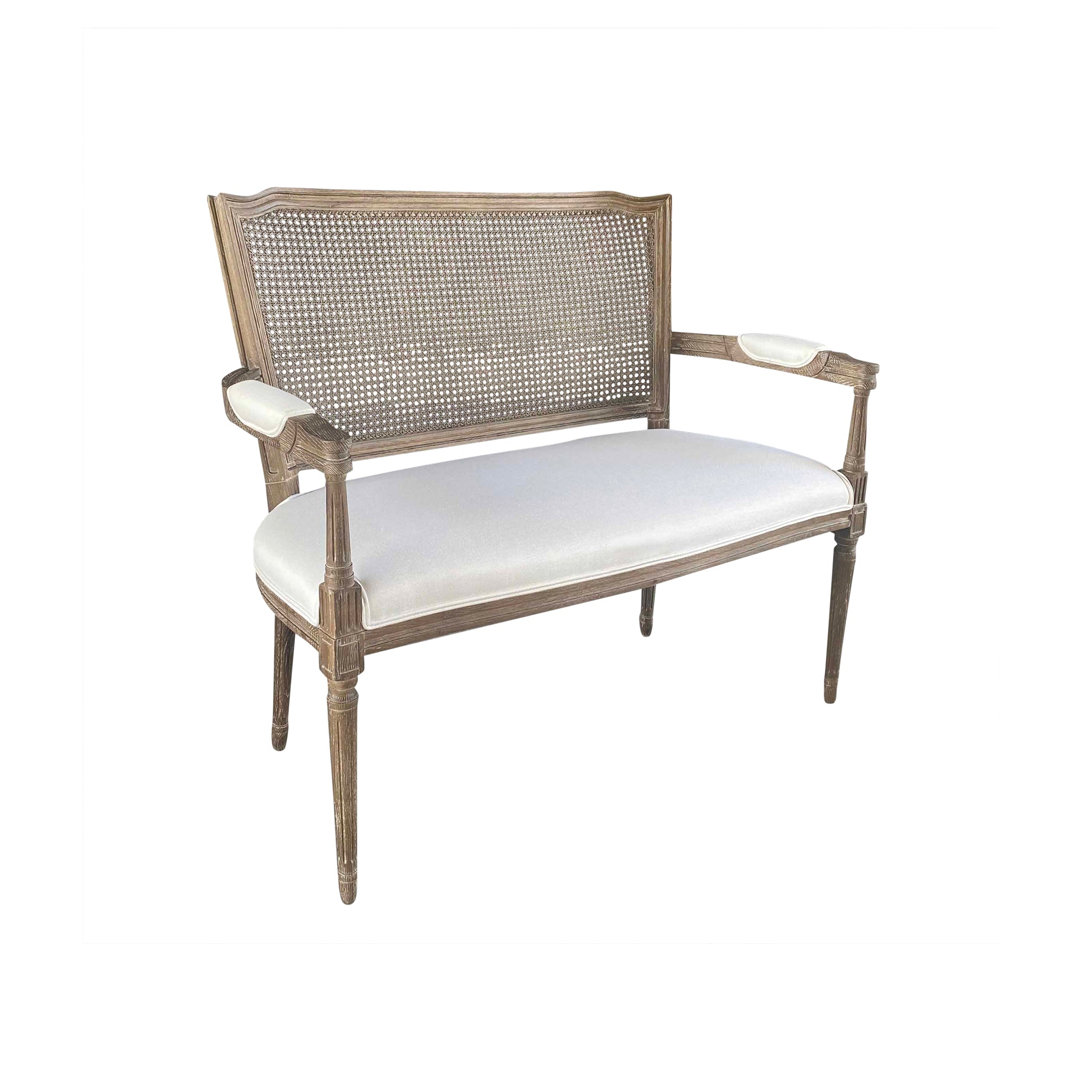 French Cane-Back Settee