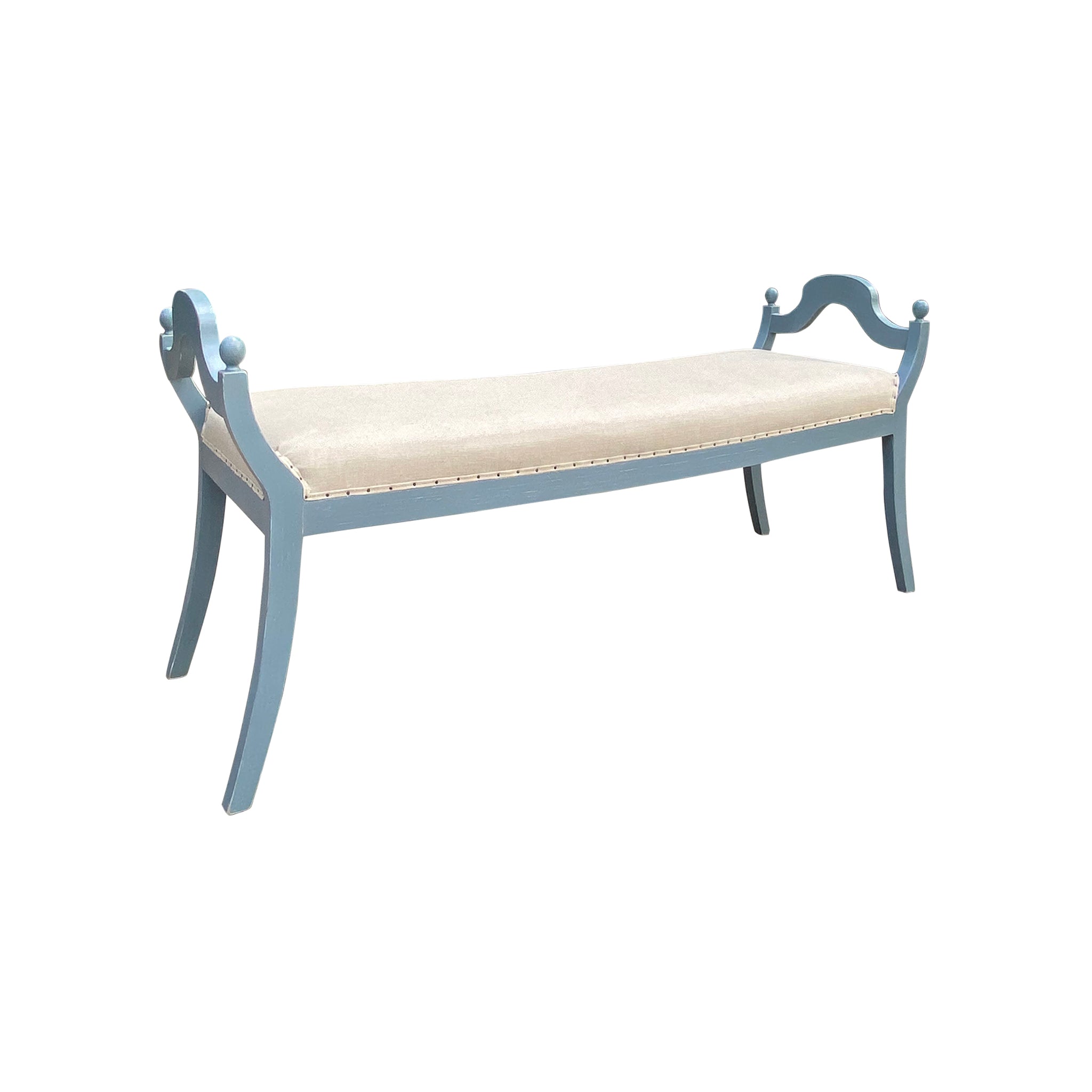 Blue Swedish Bench