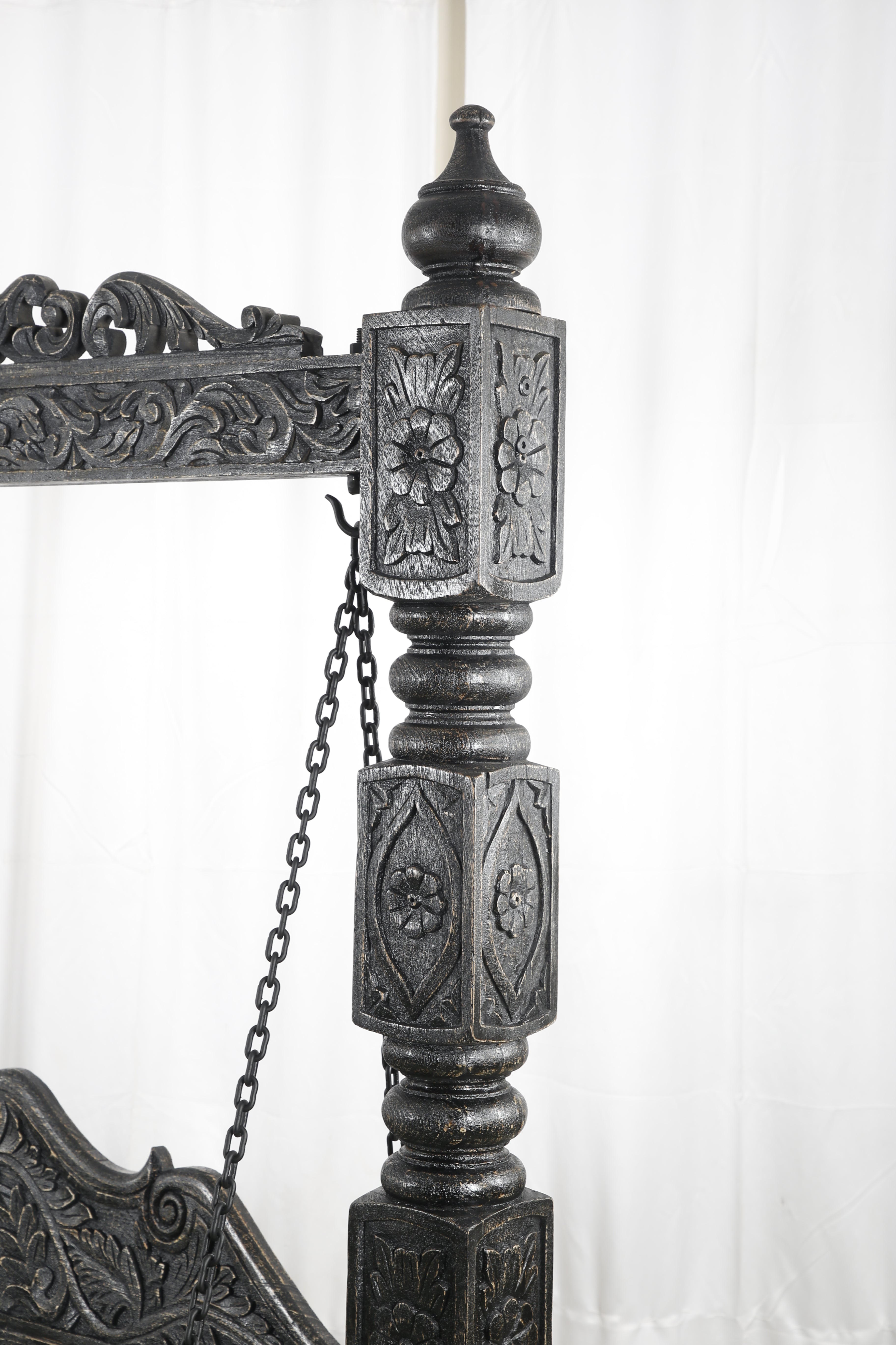 Jali Carved Wood Swing