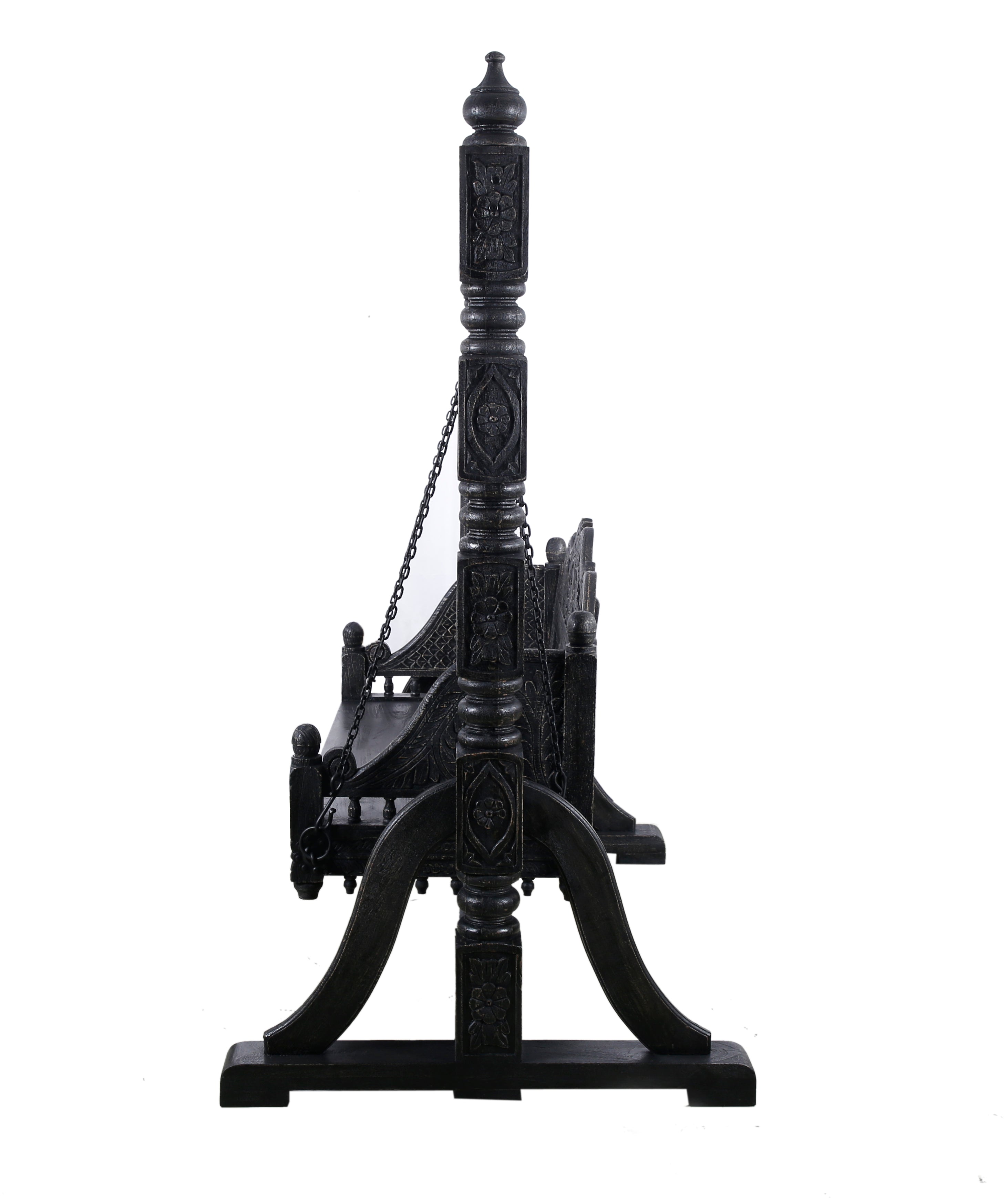 Jali Carved Wood Swing