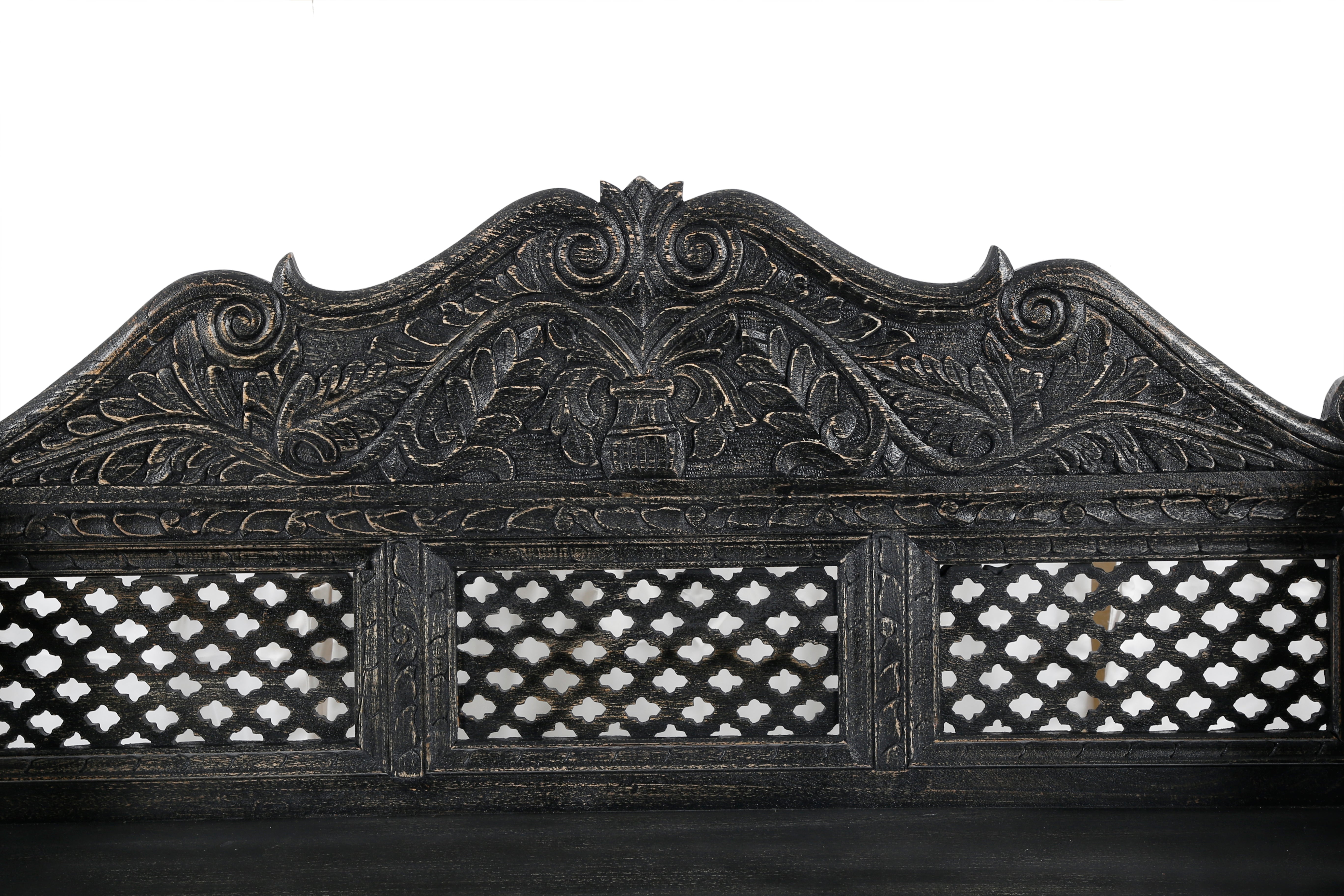 Jali Carved Wood Swing