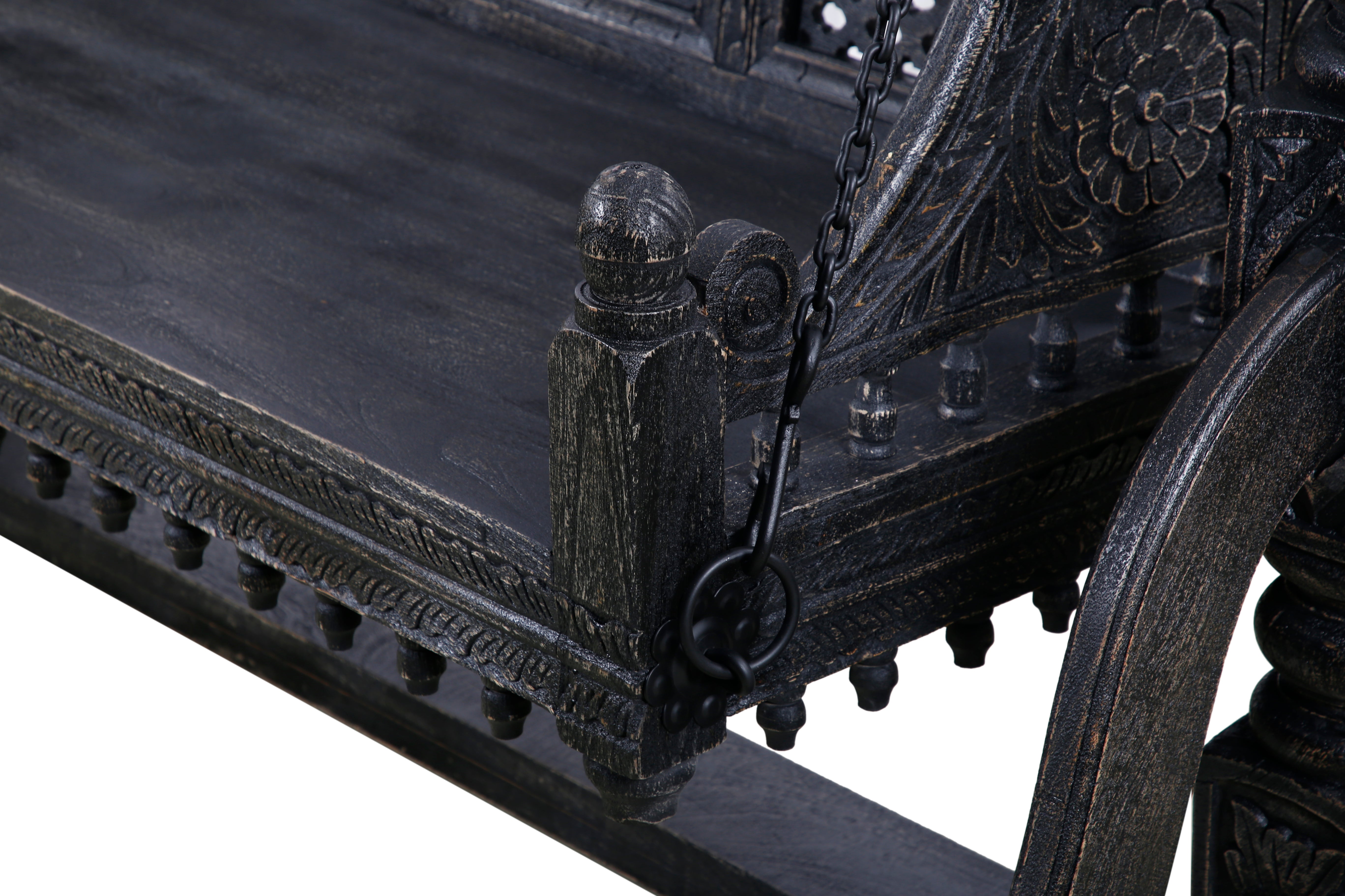 Jali Carved Wood Swing