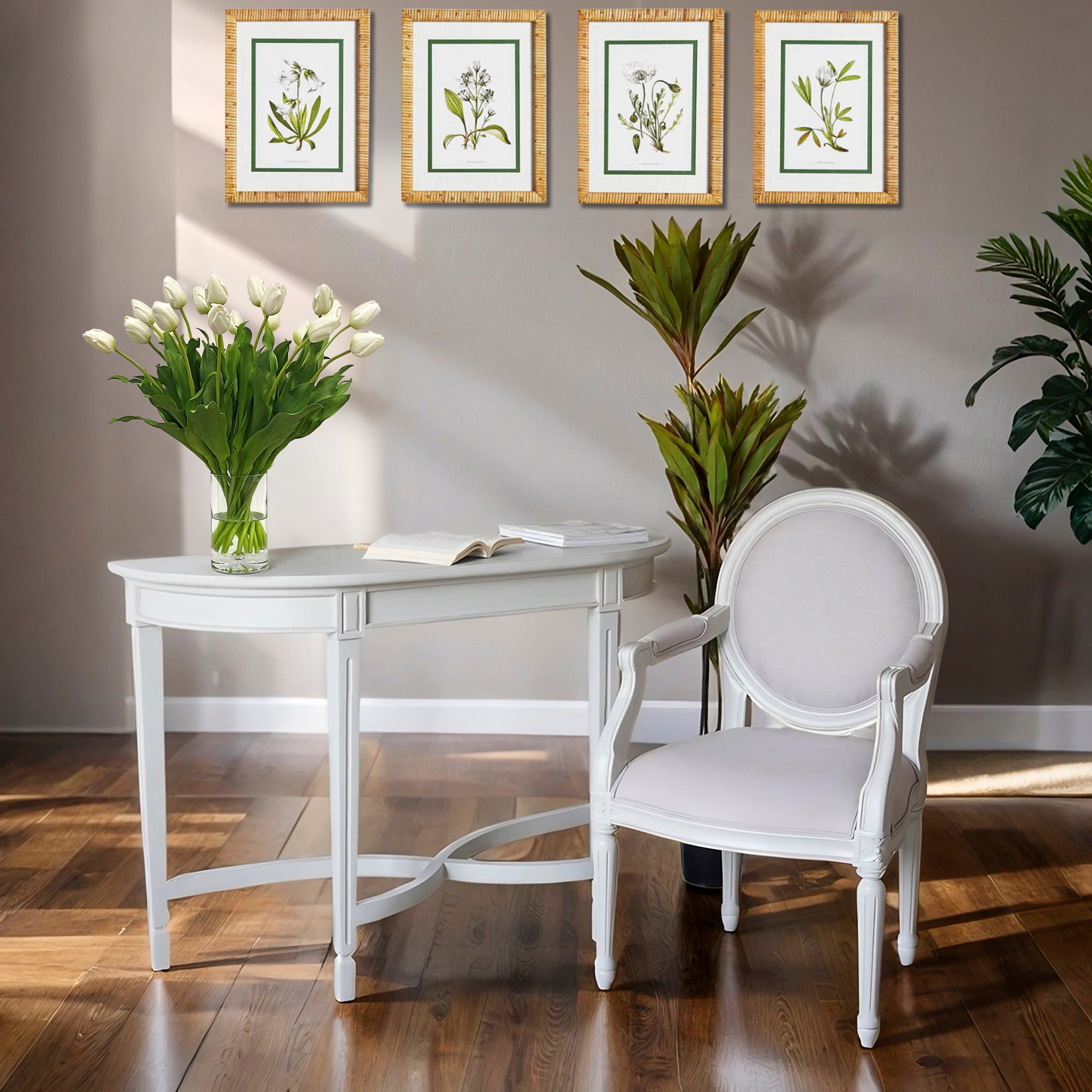 18th Century Gustavian Demilune Console