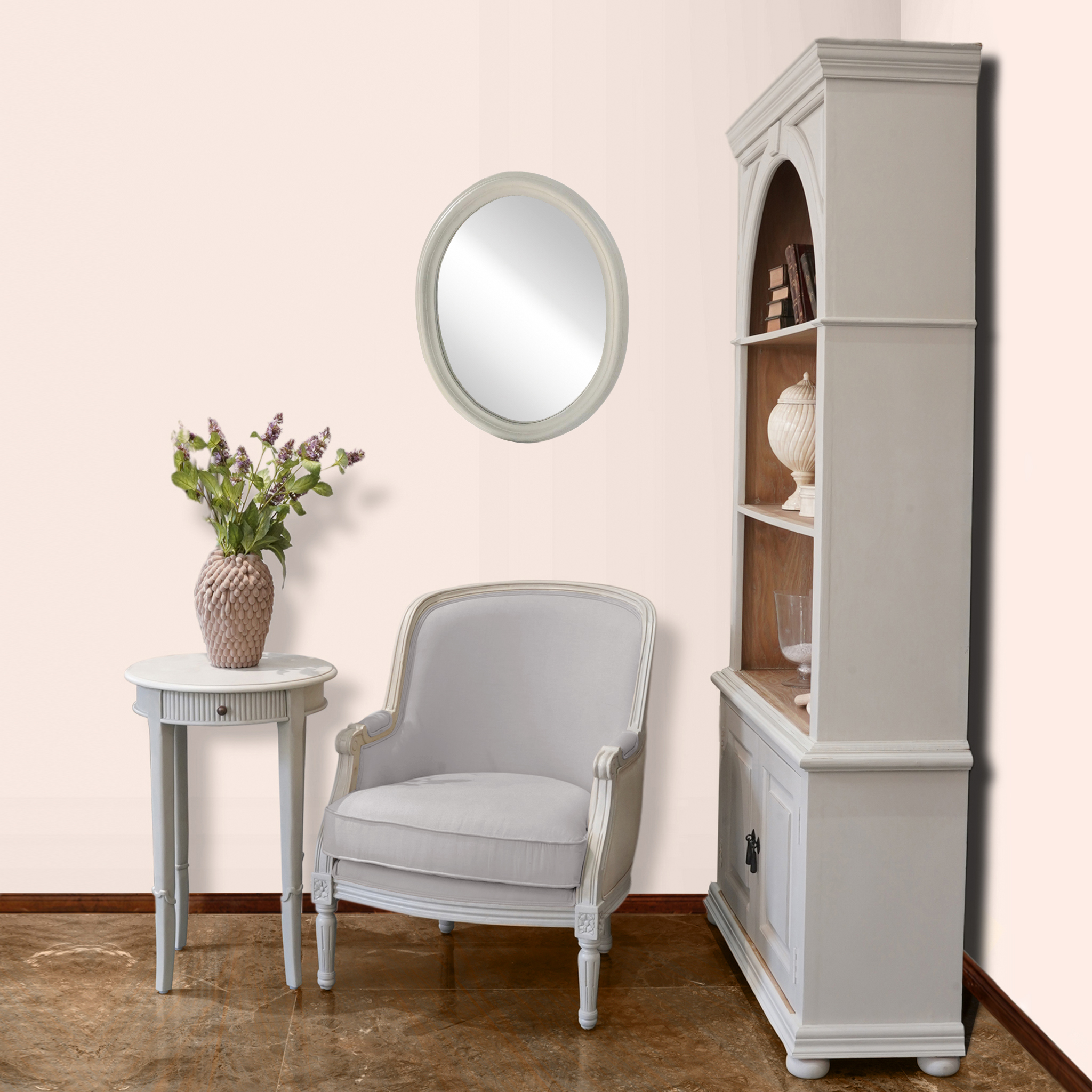 Gustavian Round Neoclassical Accent Table