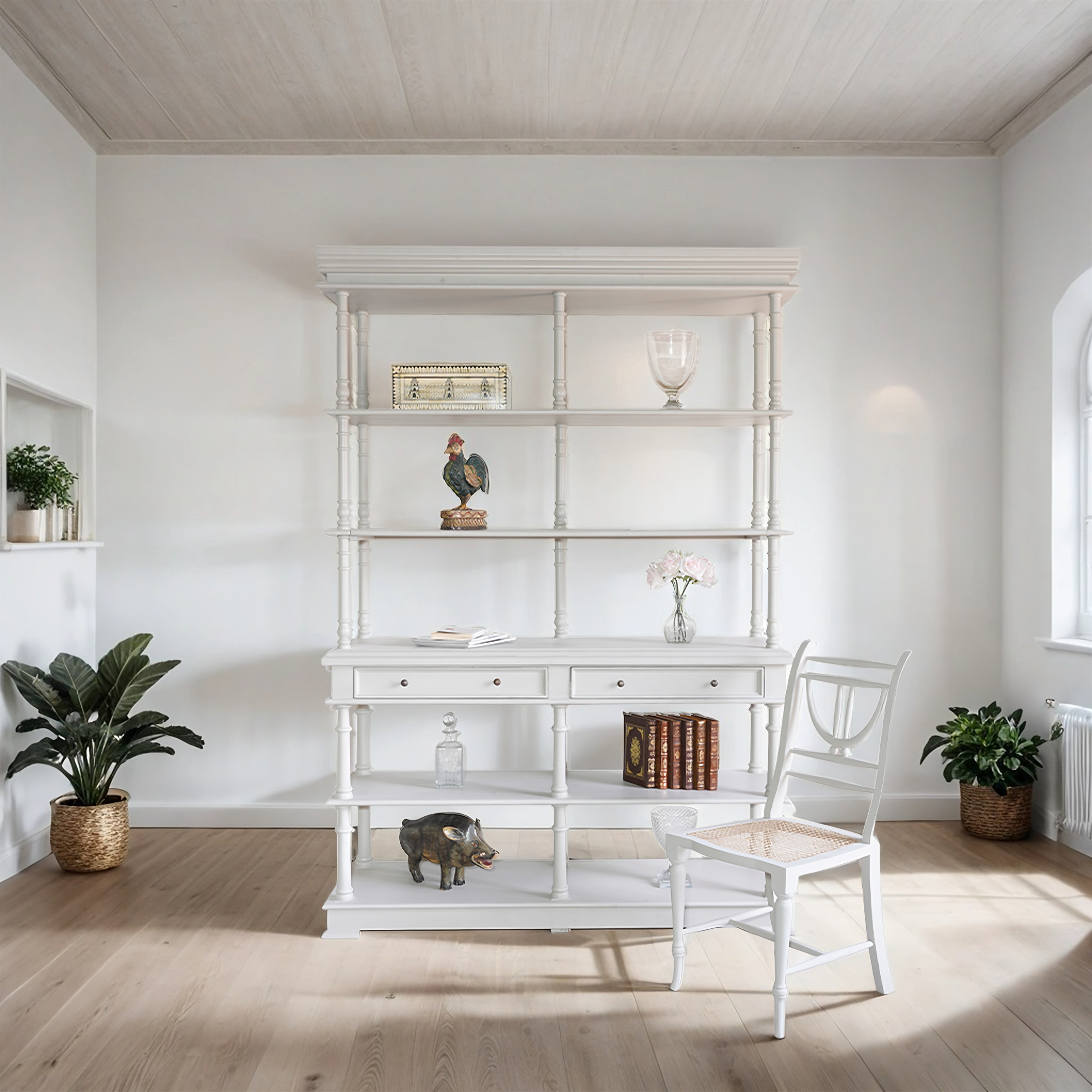 Gustavian Open Shelf Unit