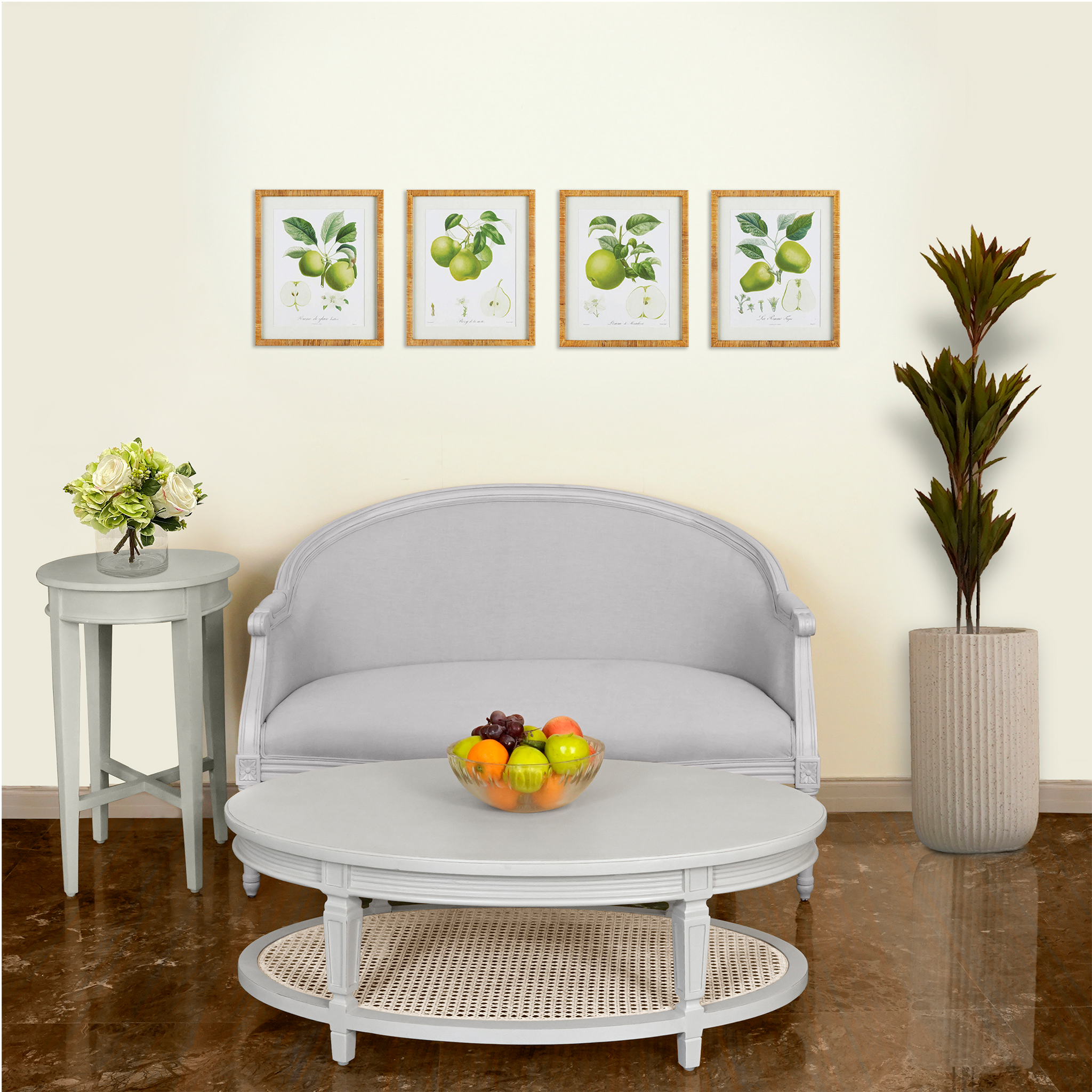 Gustavian Classic Barrel Loveseat