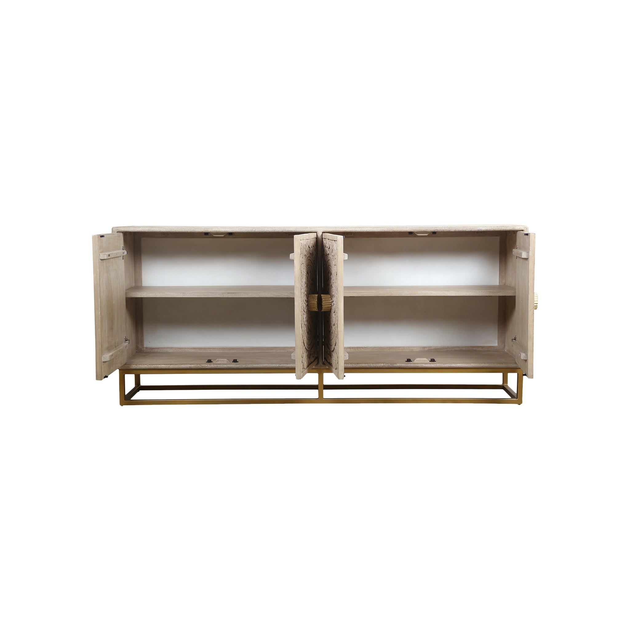 Nayla Carved Wood Sideboard