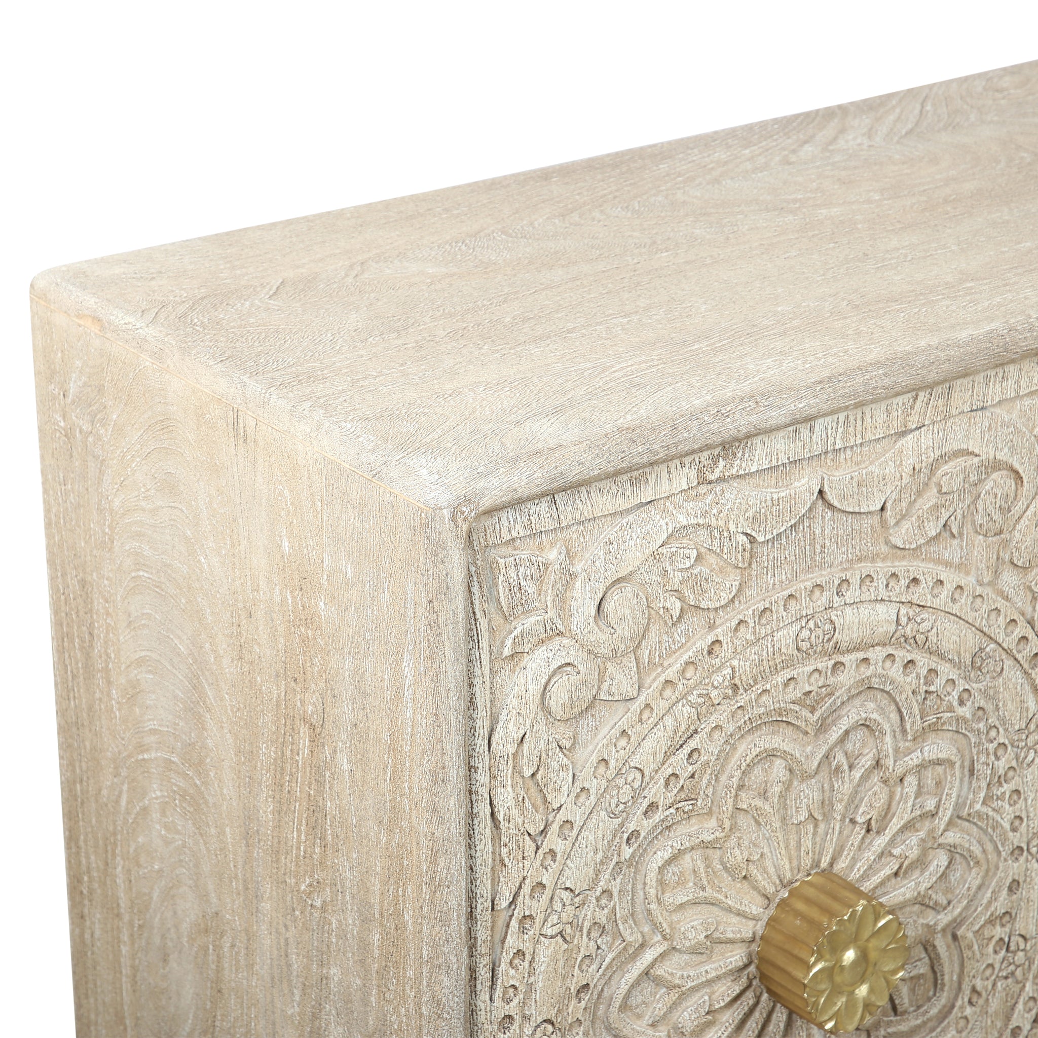 Nayla Carved Wood Sideboard