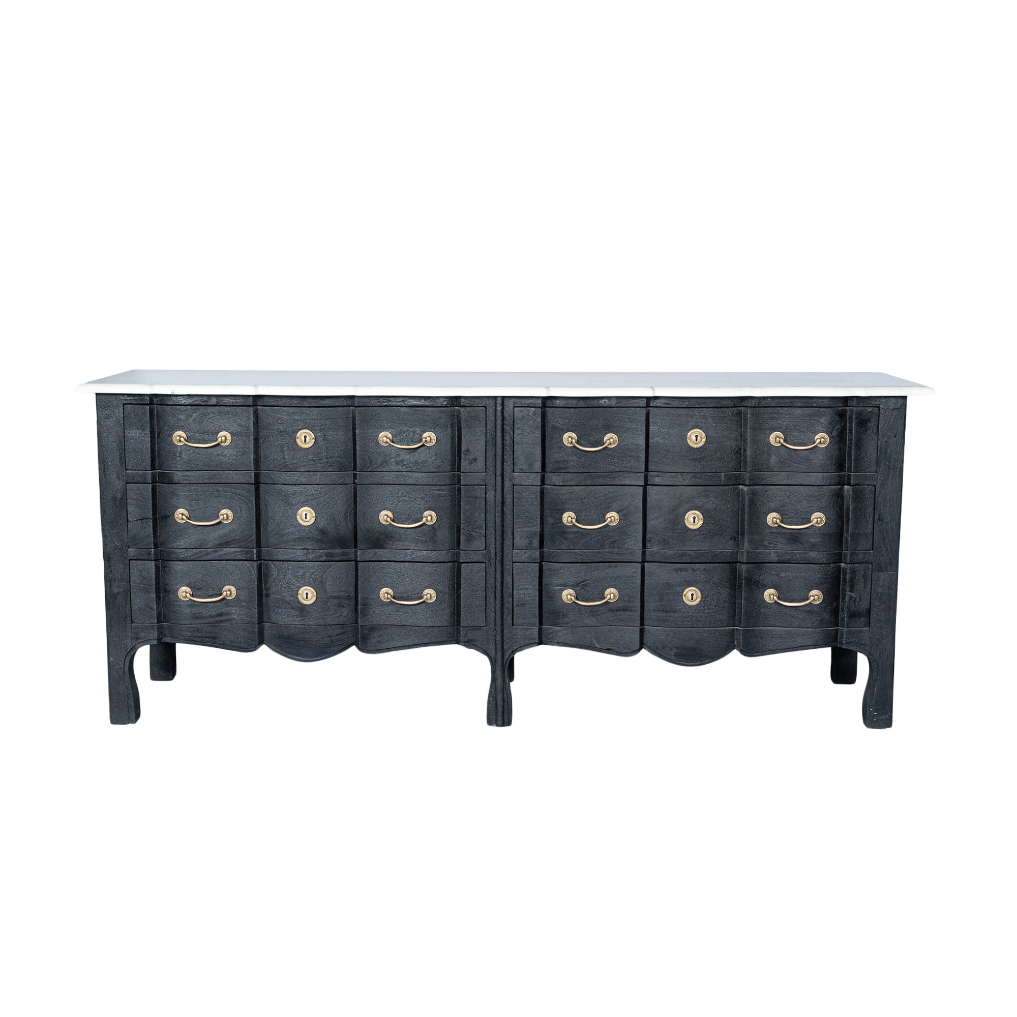 Serpentine 6 Drawer Dresser