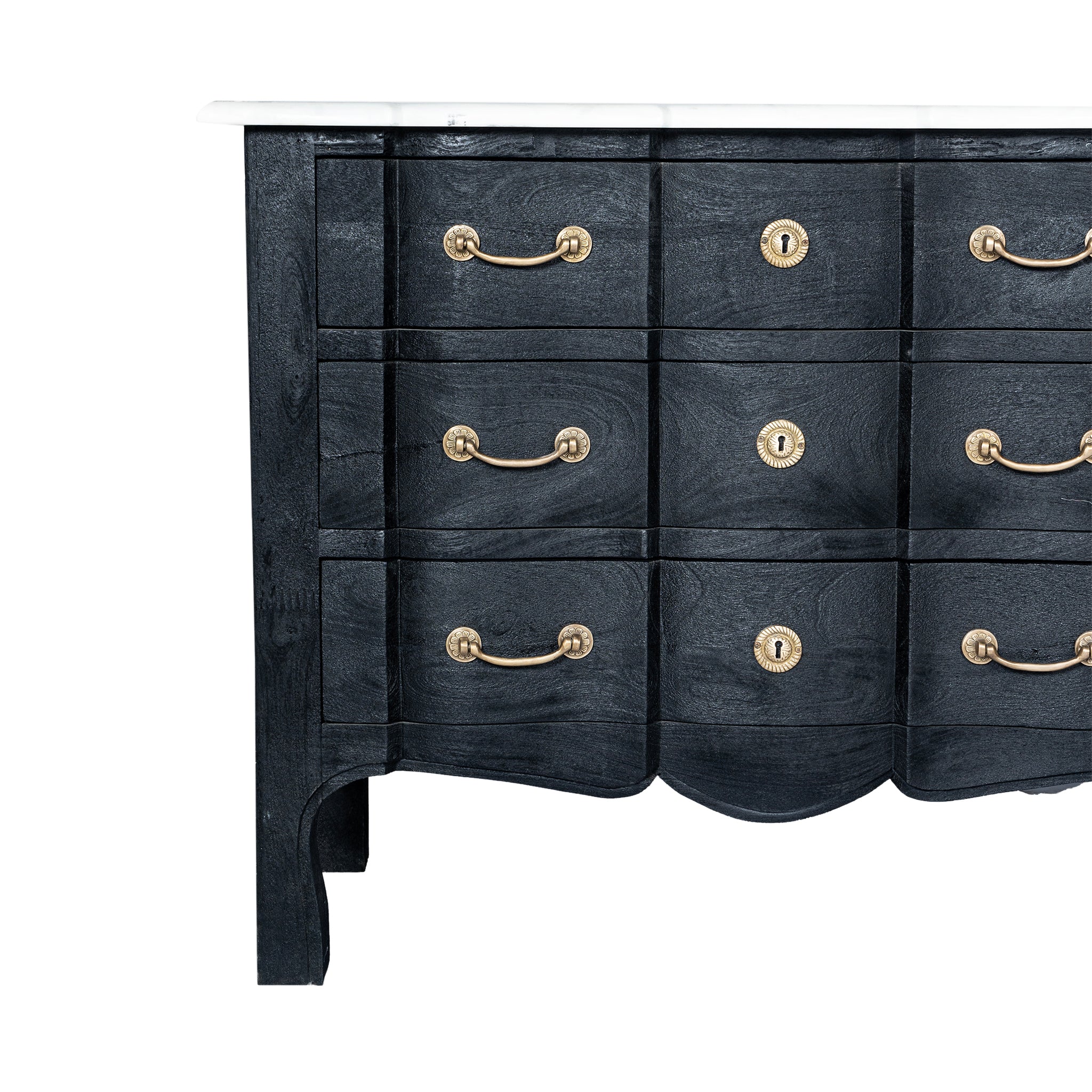 Serpentine 6 Drawer Dresser