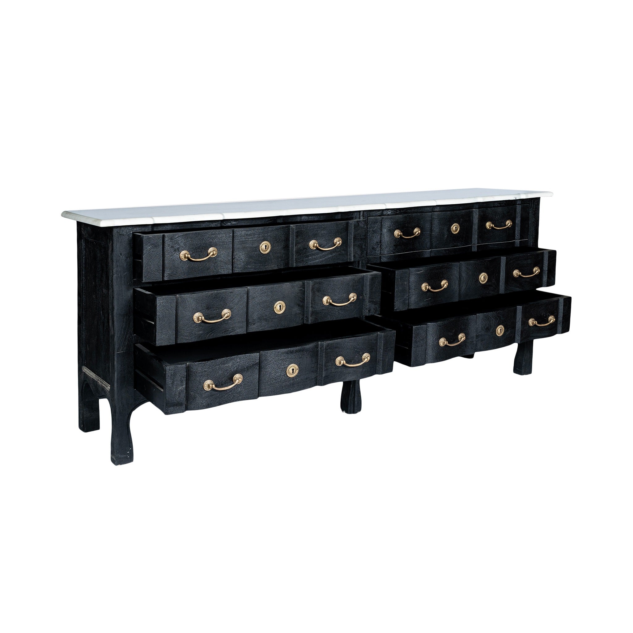 Serpentine 6 Drawer Dresser
