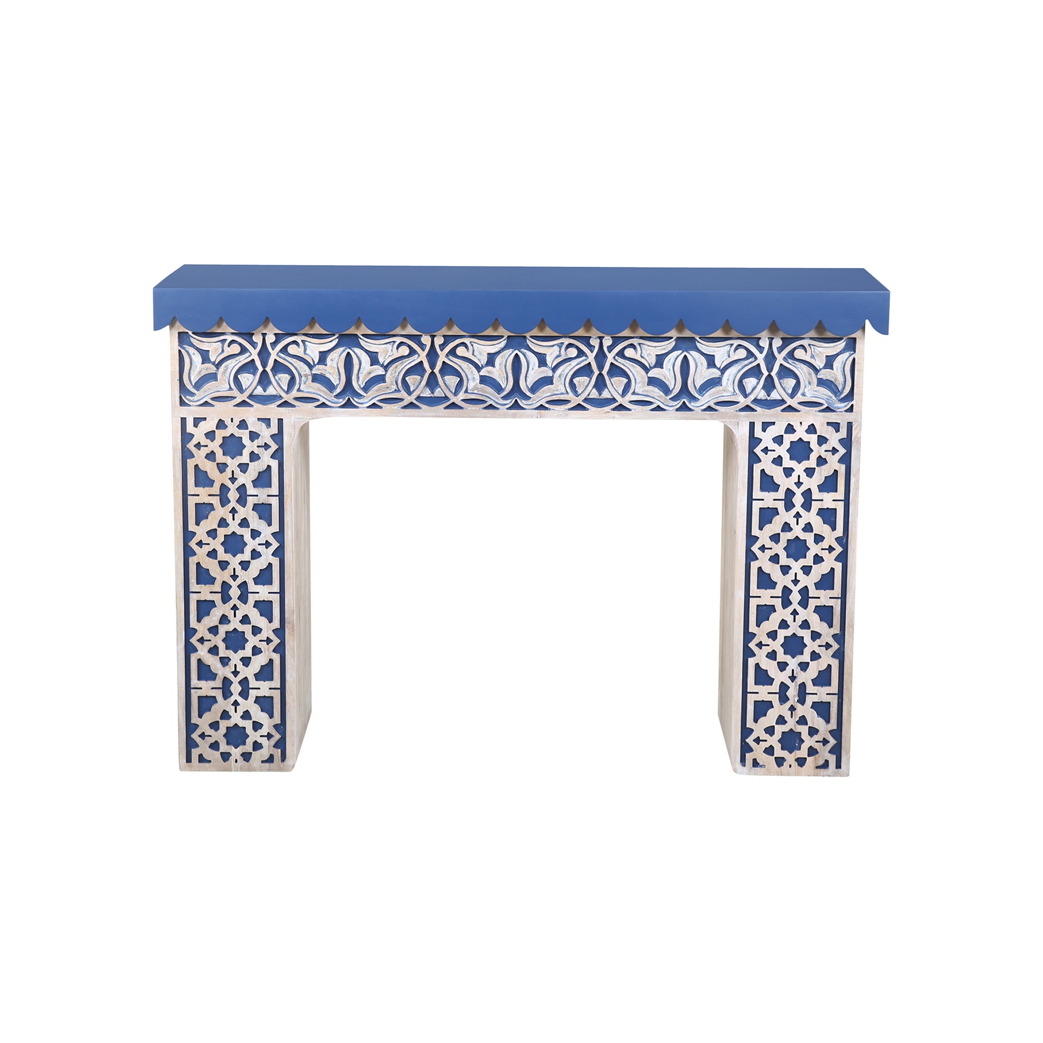 Samirah Carved Wood Console - Wisteria