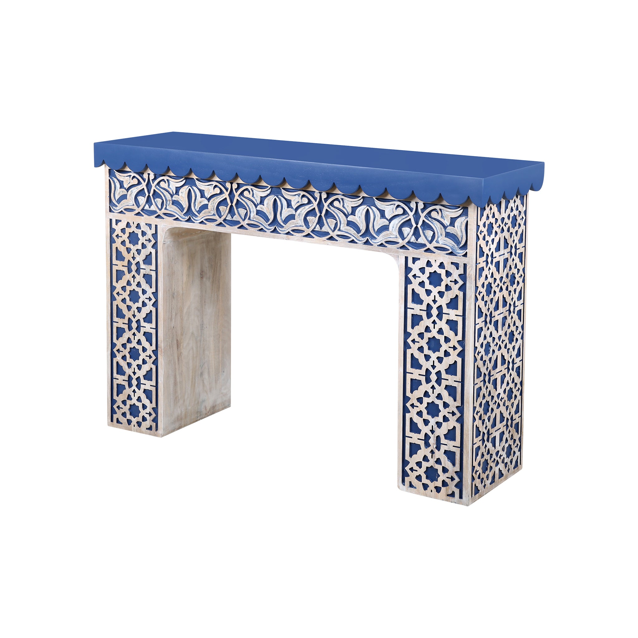 Samirah Carved Wood Console - Wisteria