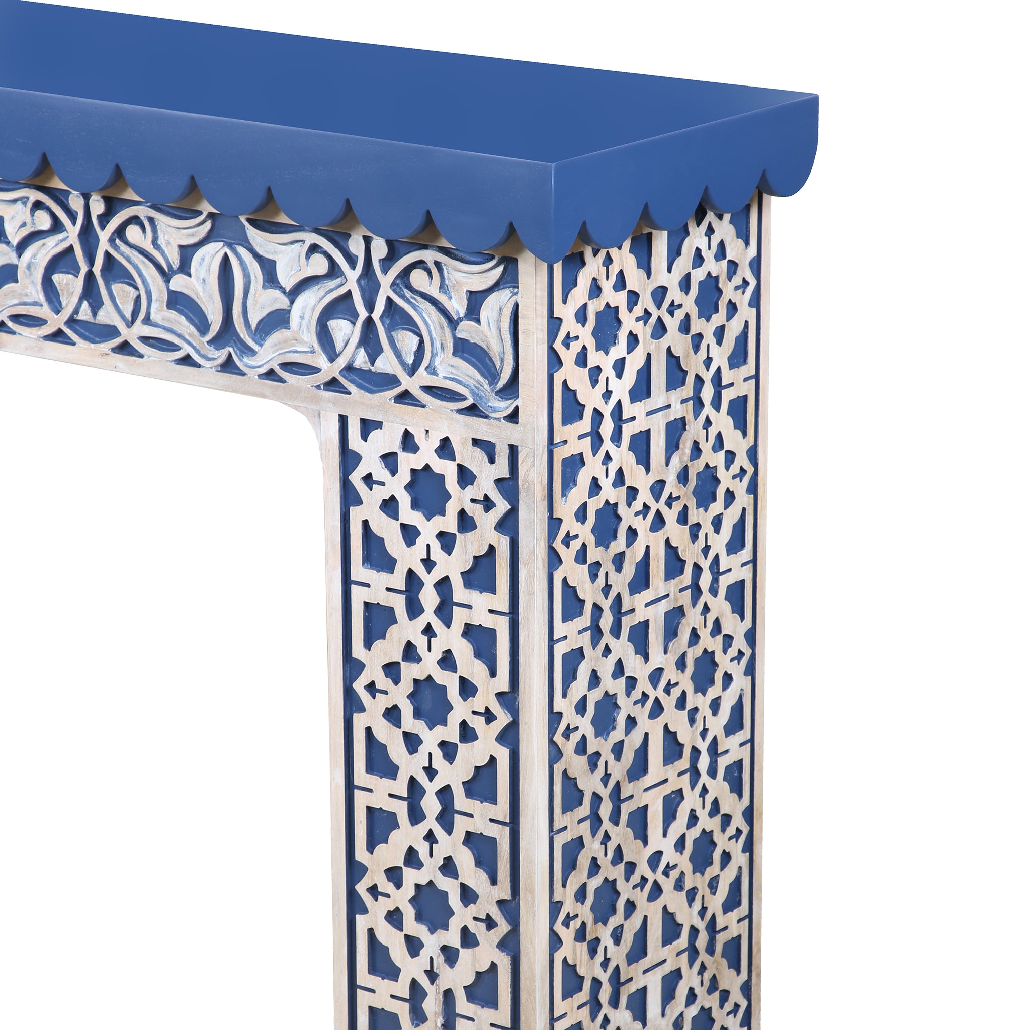 Samirah Carved Wood Console - Wisteria