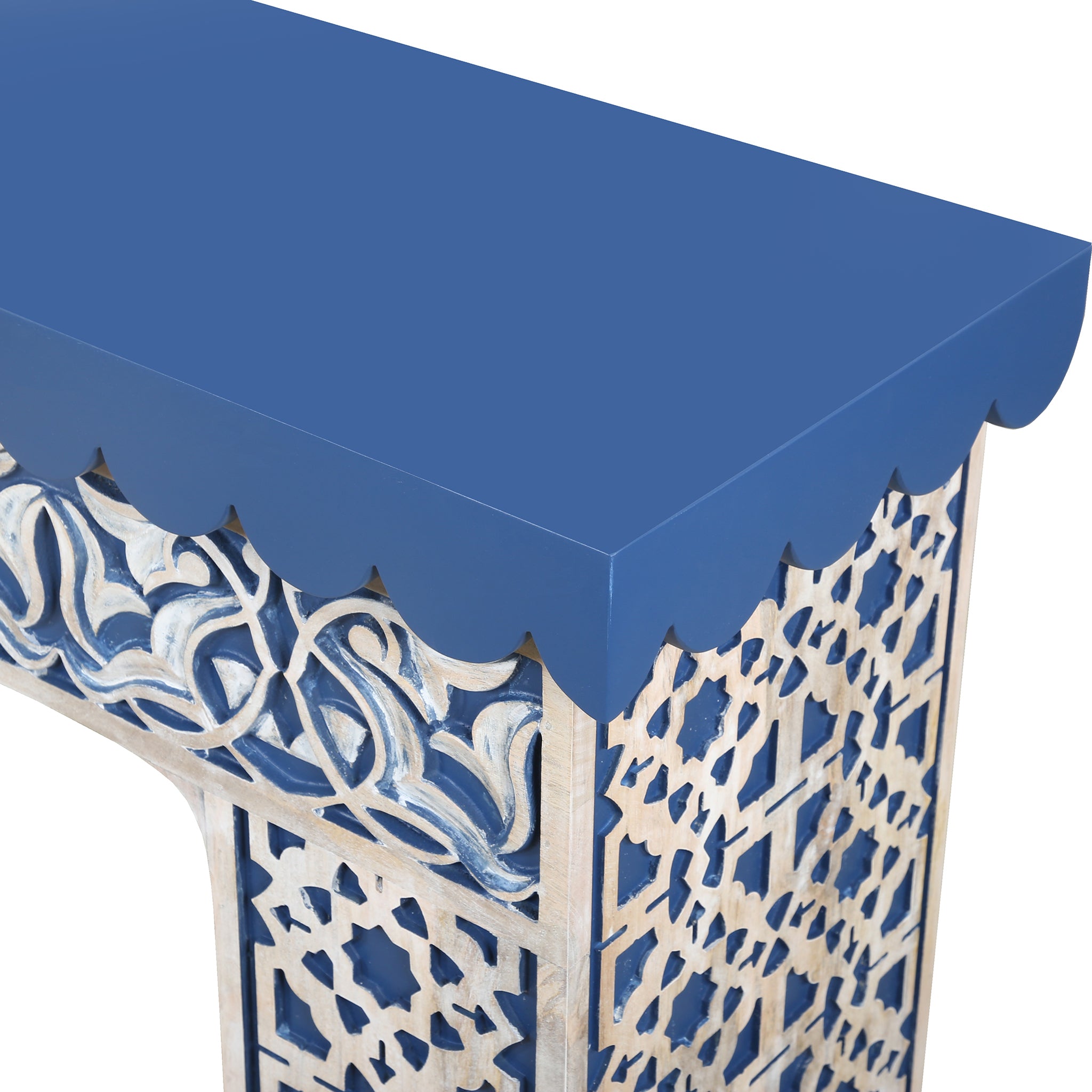 Samirah Carved Wood Console - Wisteria