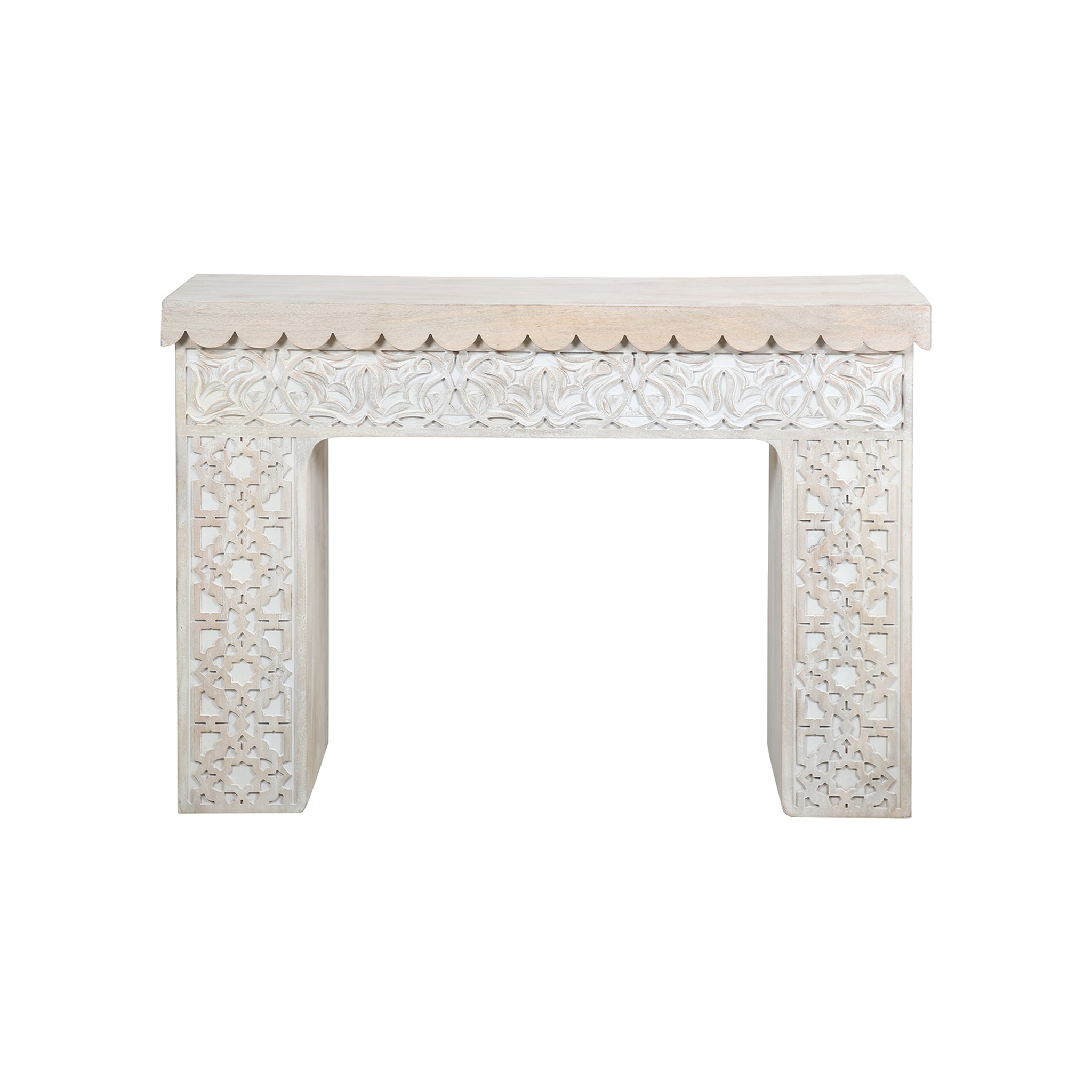 Samirah Carved Wood Console - Wisteria