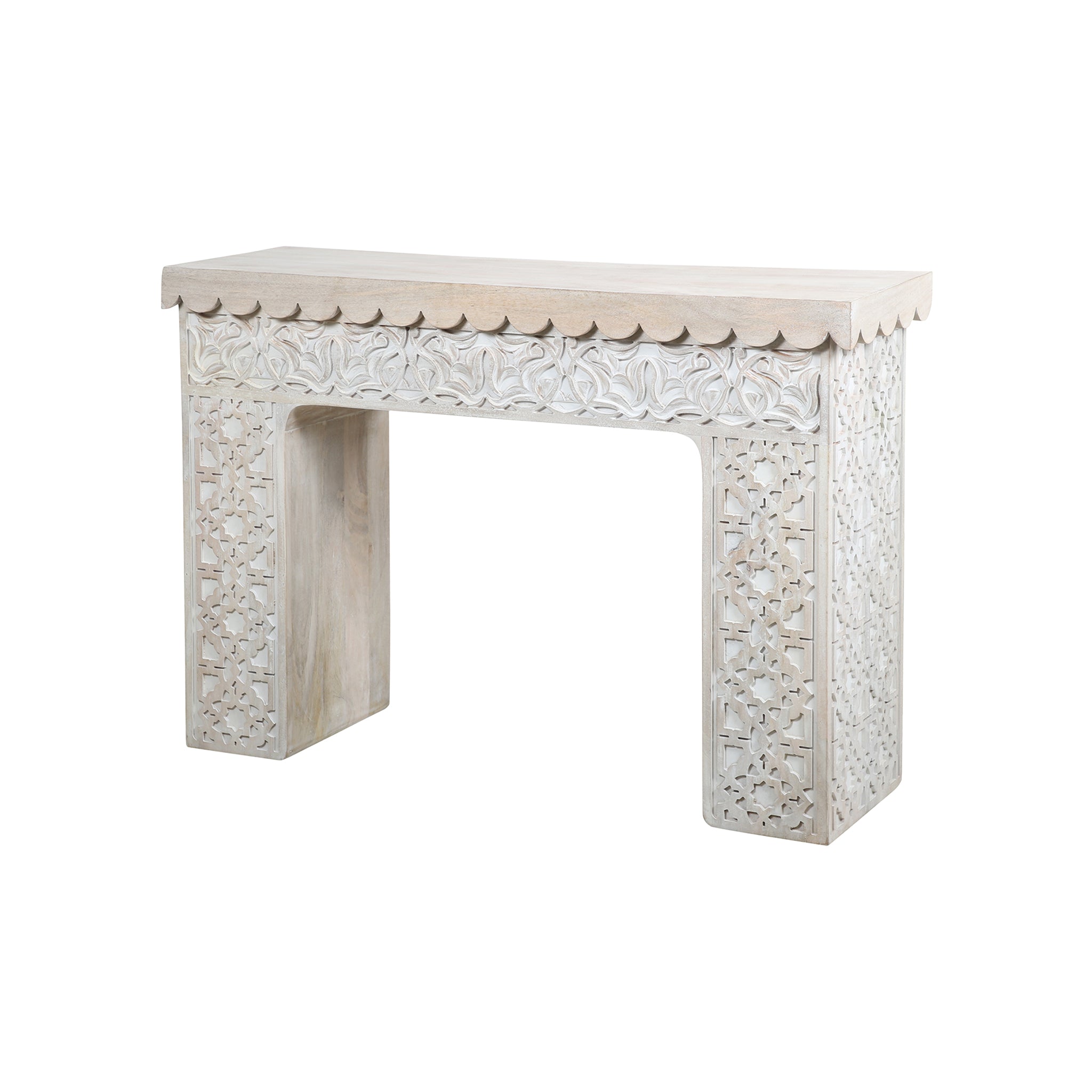 Samirah Carved Wood Console - Wisteria