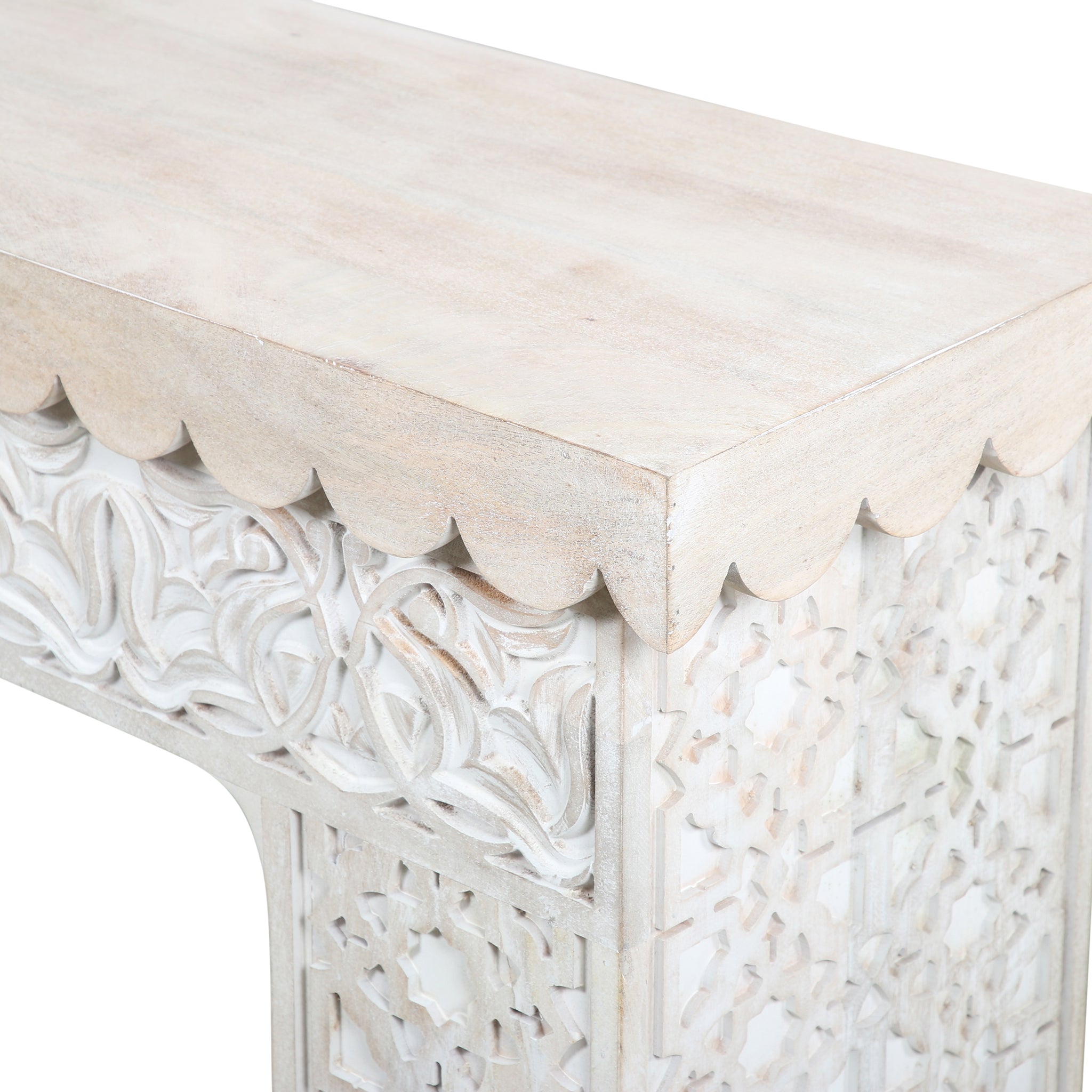 Samirah Carved Wood Console - Wisteria