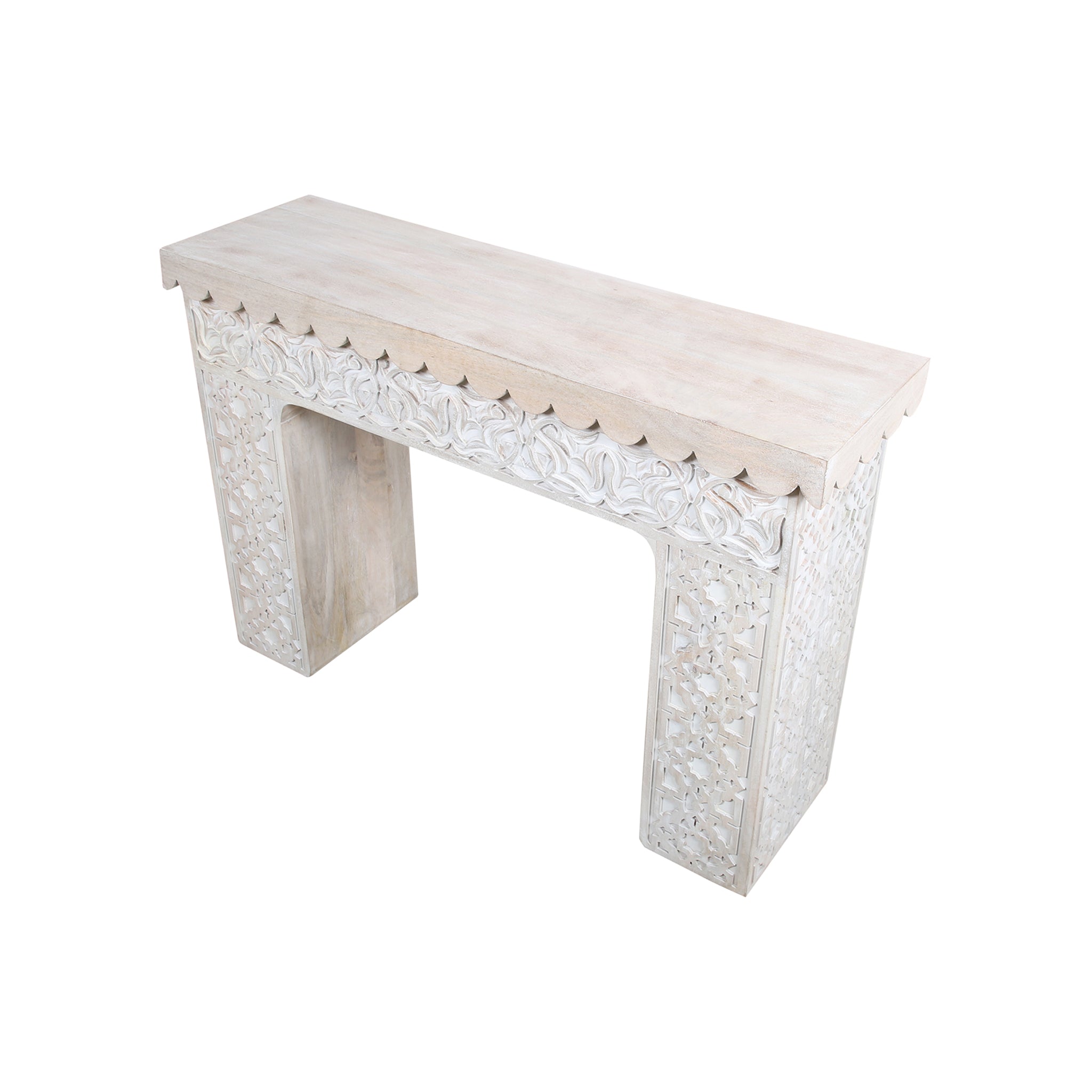 Samirah Carved Wood Console - Wisteria