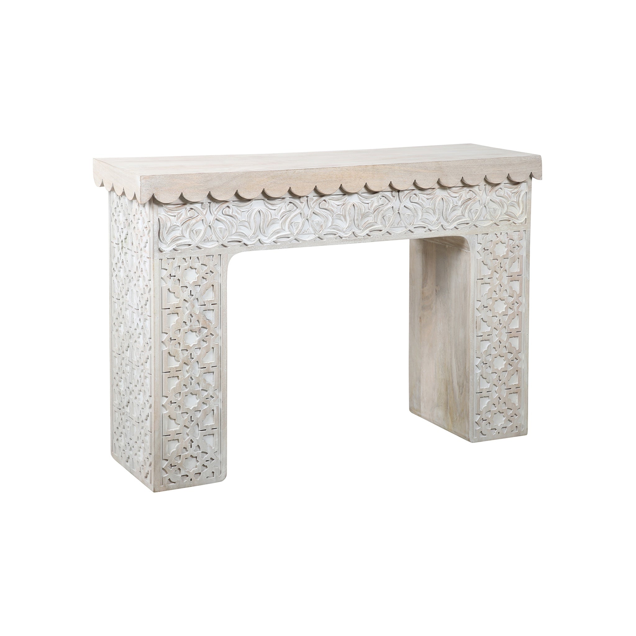 Samirah Carved Wood Console - Wisteria