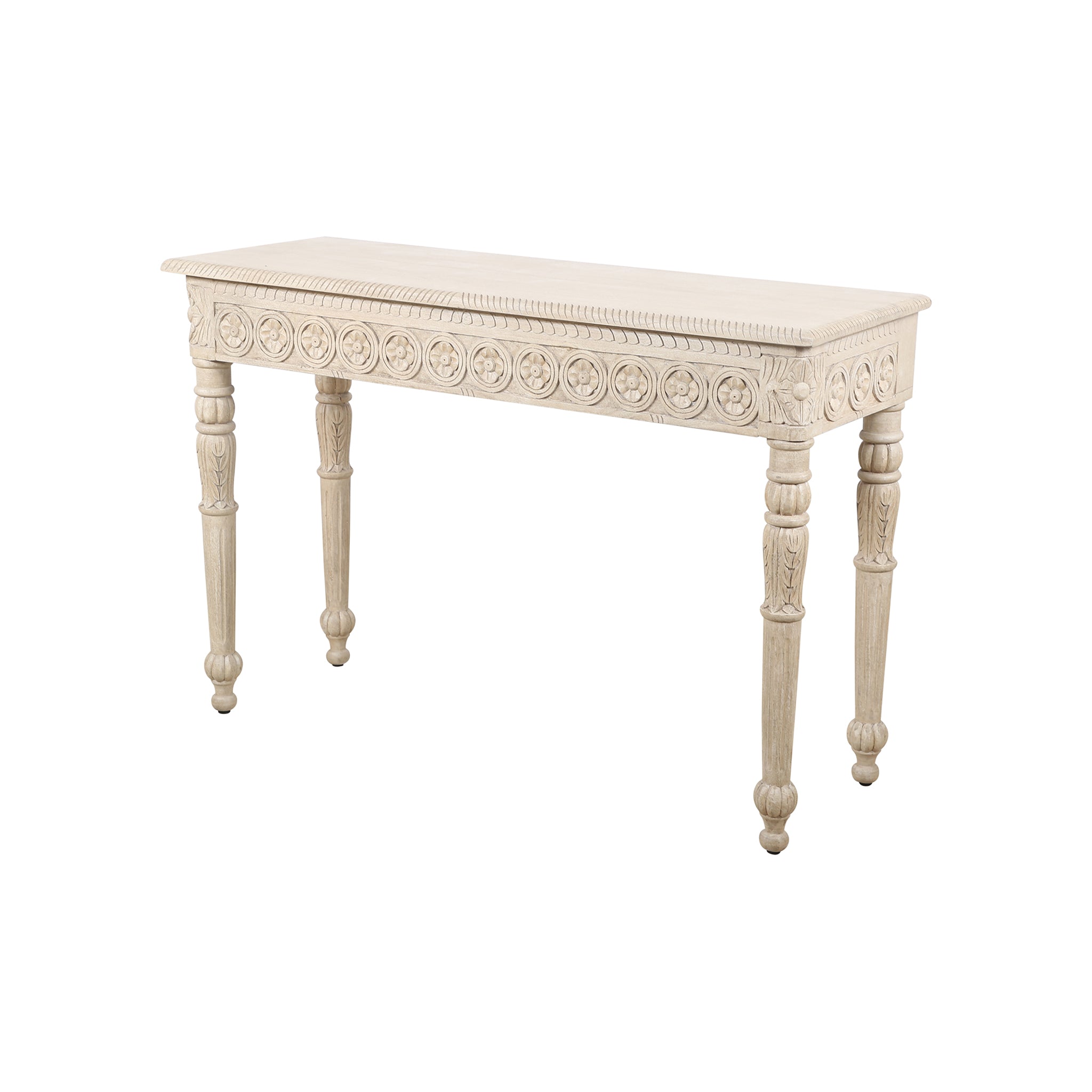 Udaipur Carved Wood Console Table