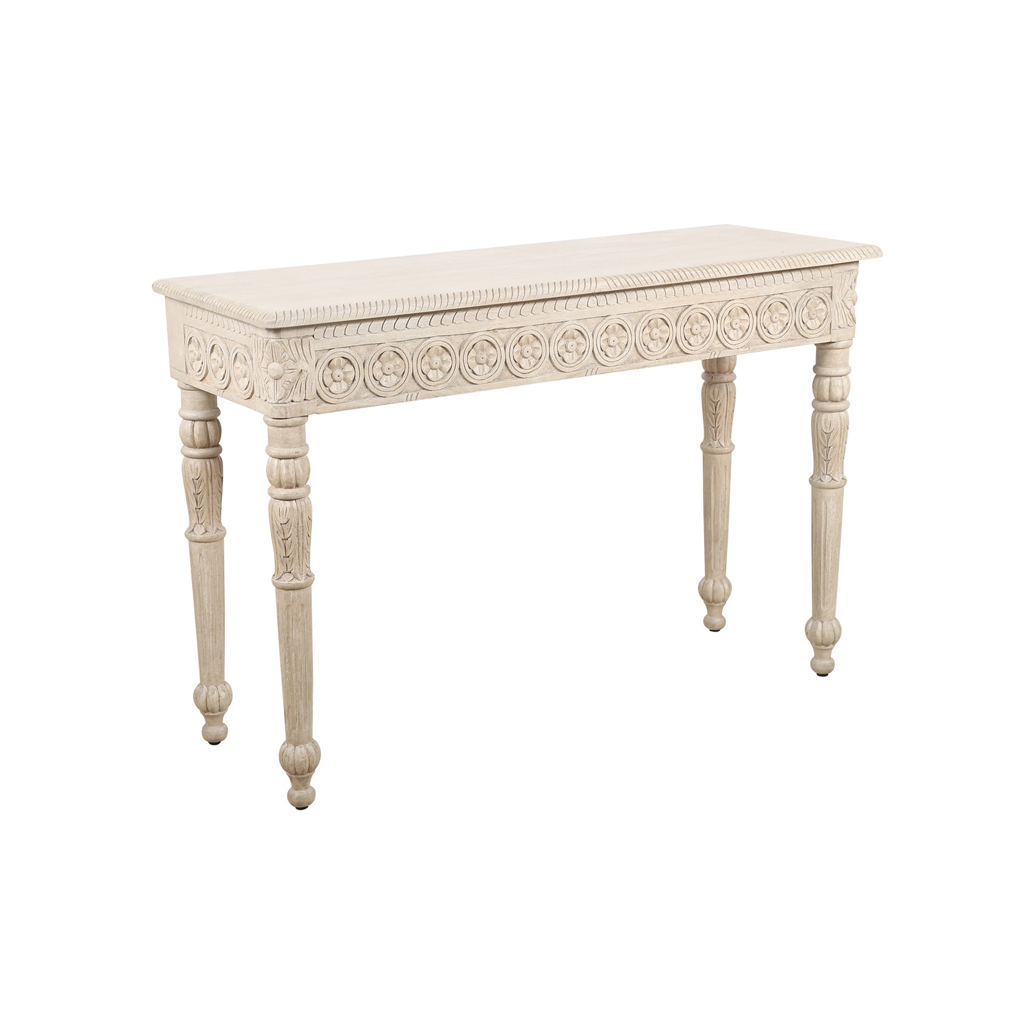 Udaipur Carved Wood Console Table