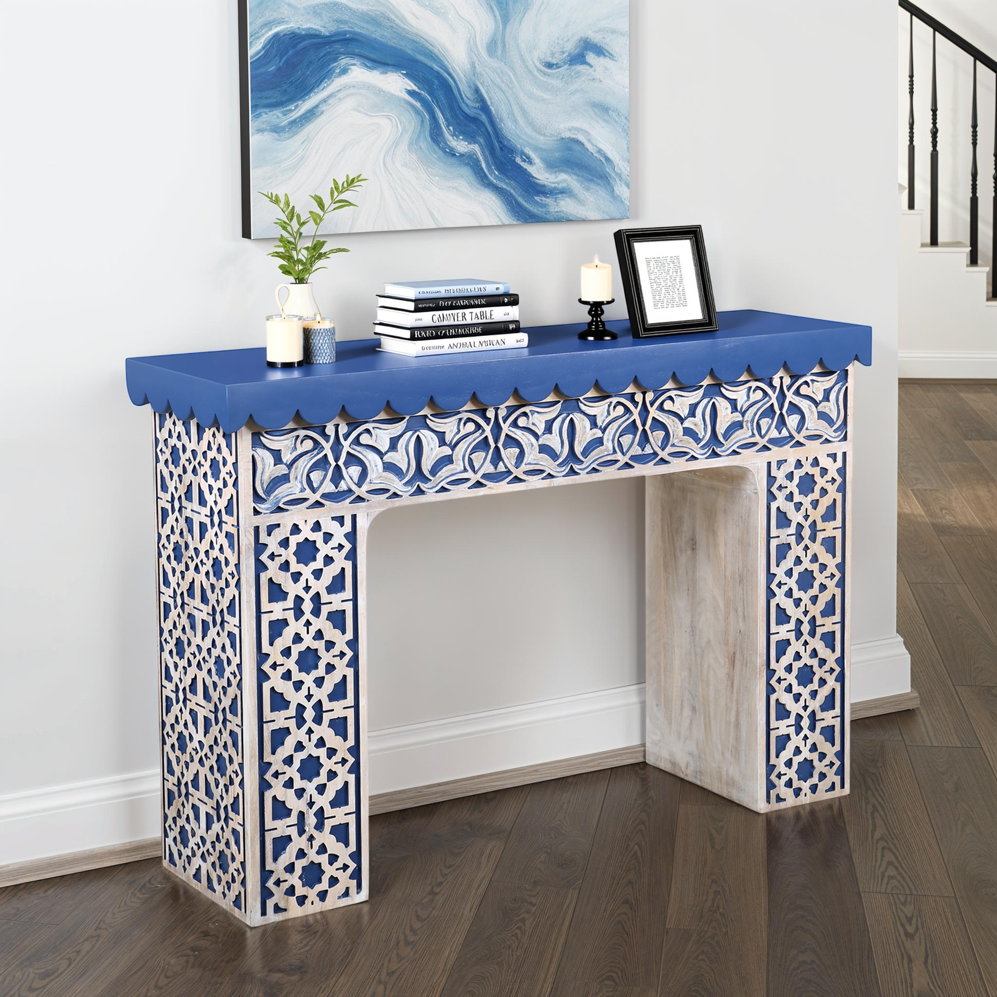 Samirah Carved Wood Console