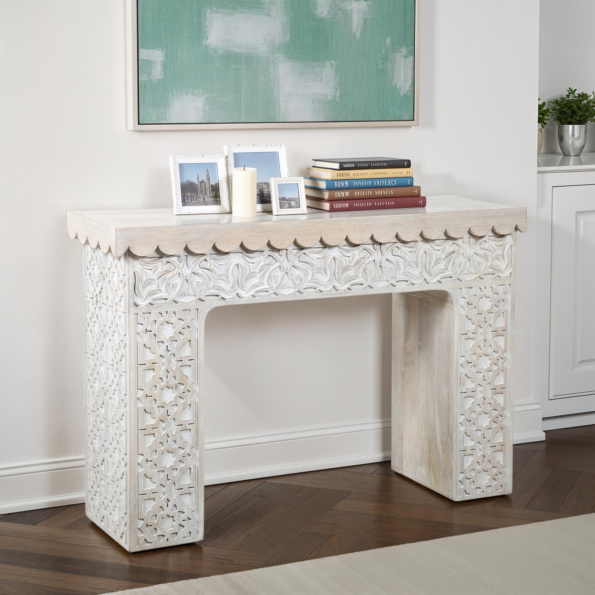 Samirah Carved Wood Console