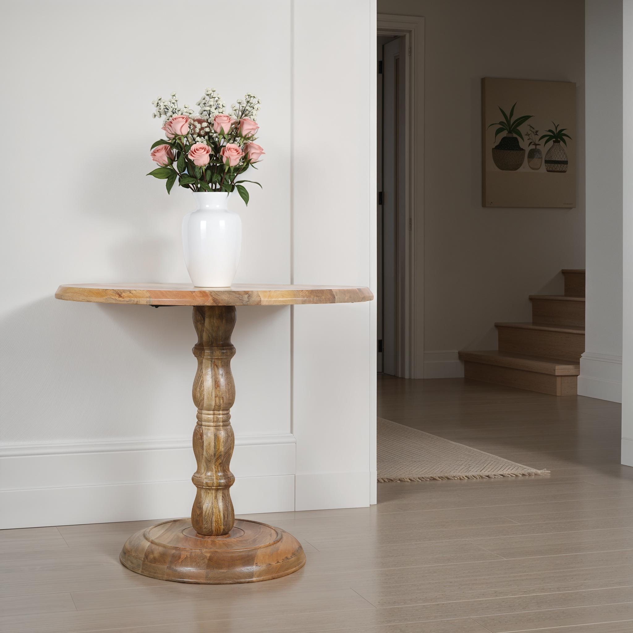 Brinley Reclaimed Wood Pedestal Table