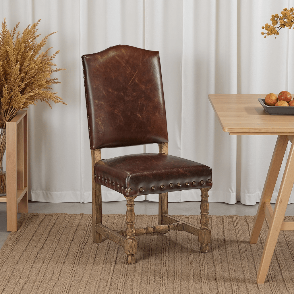 Leather Prado Side Chair - Wisteria