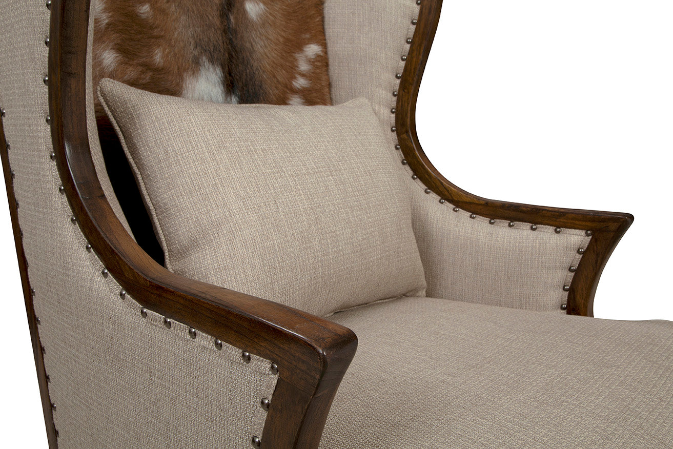 Savanna Hide Wingback Chair