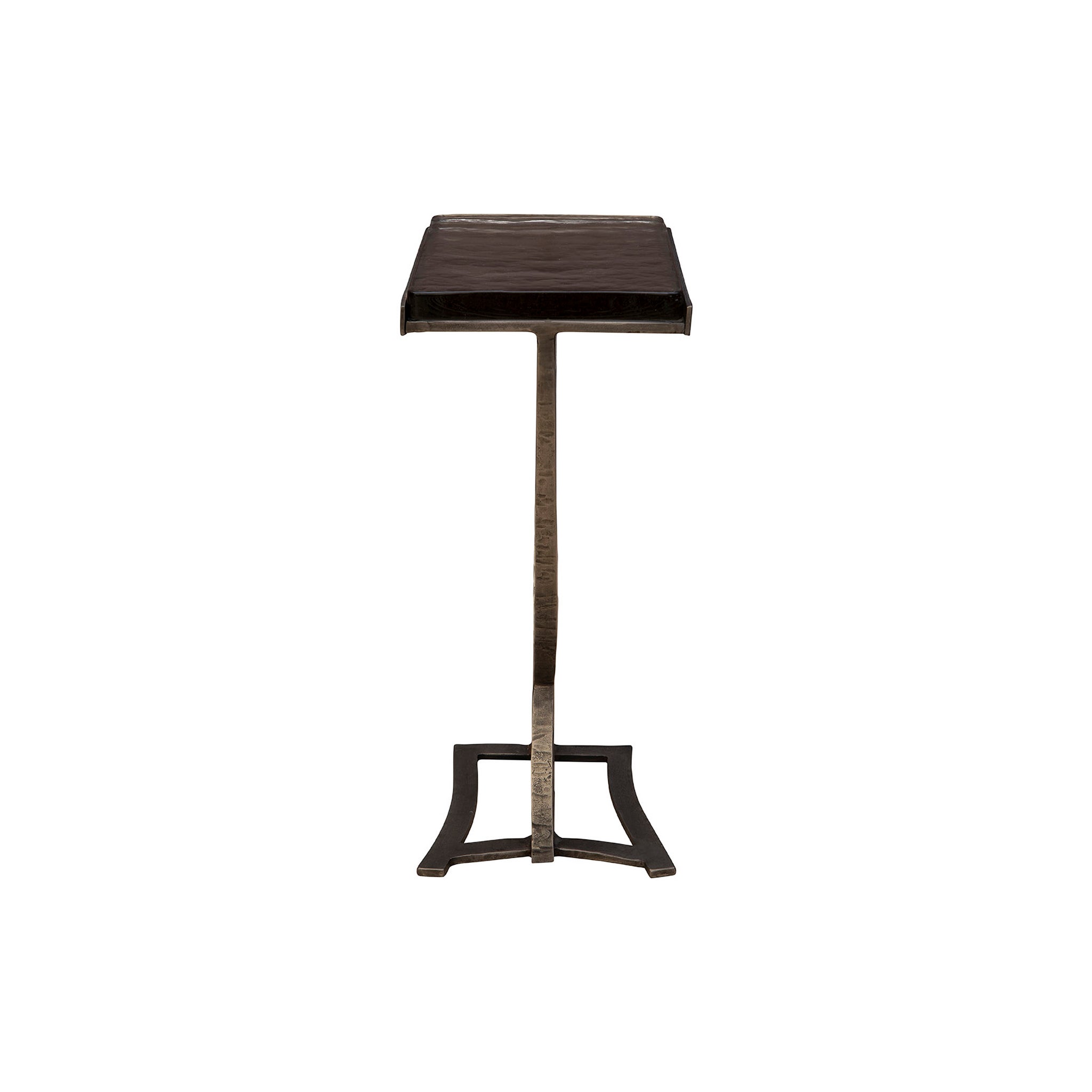 Calabria Hammered Metal Accent Table