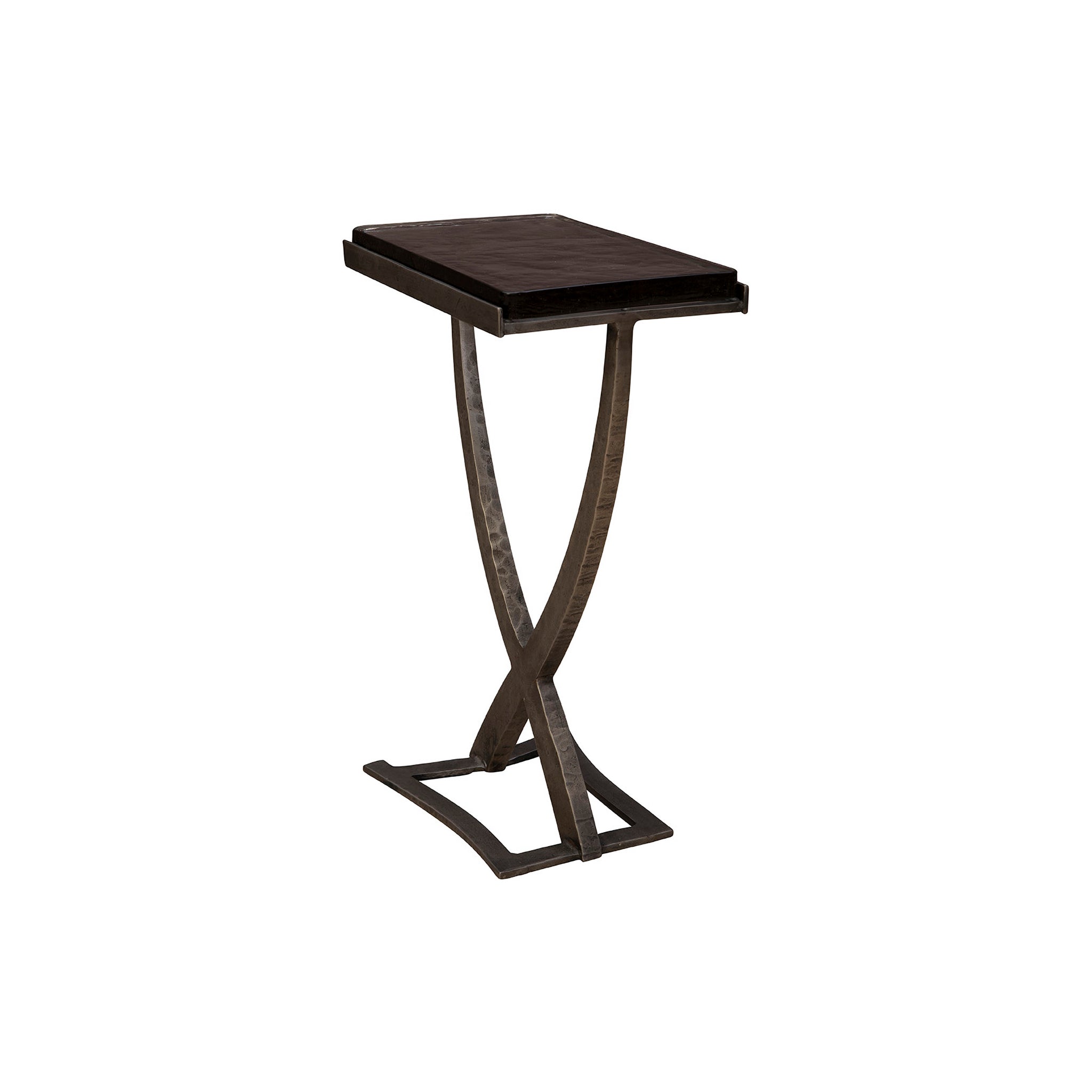 Calabria Hammered Metal Accent Table