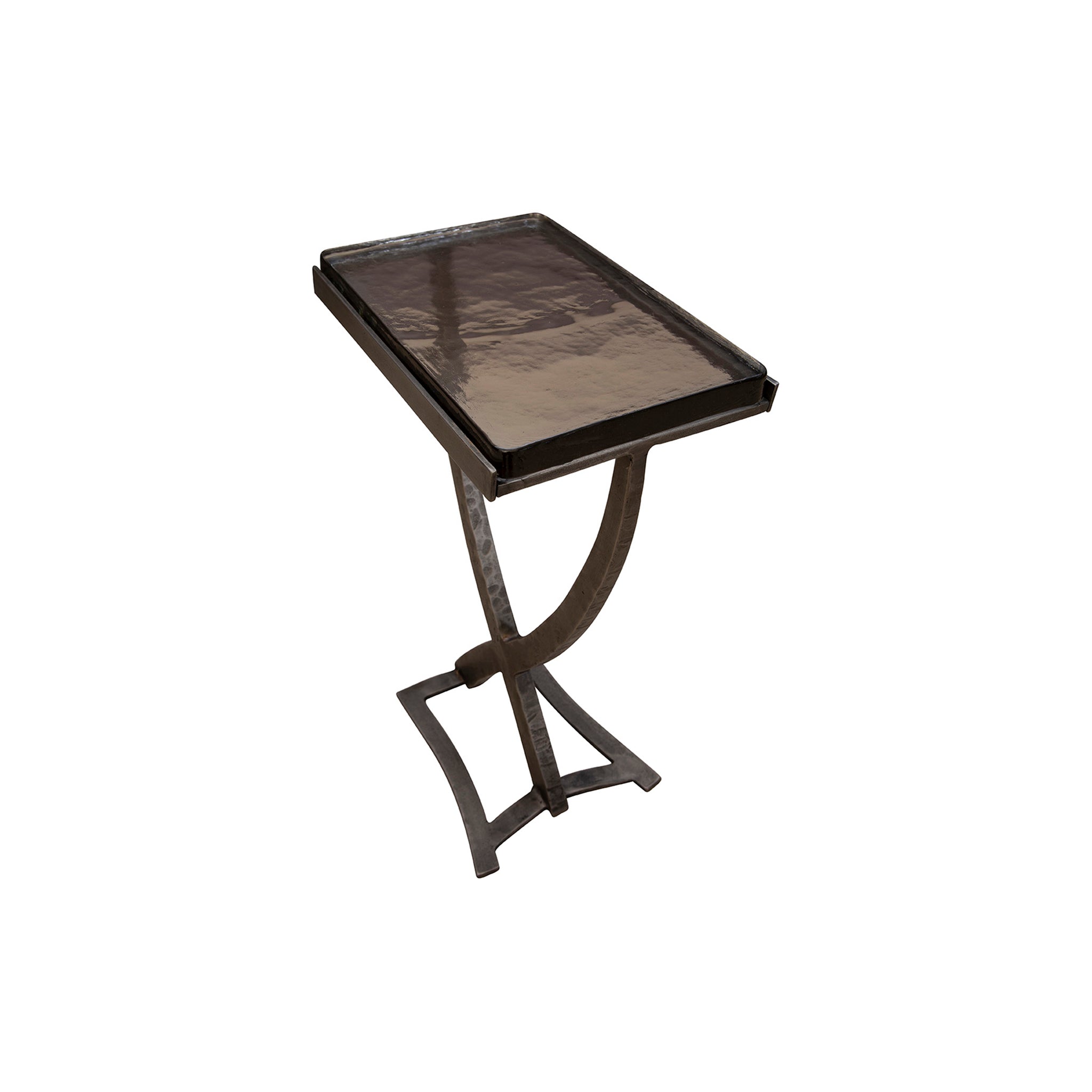 Calabria Hammered Metal Accent Table