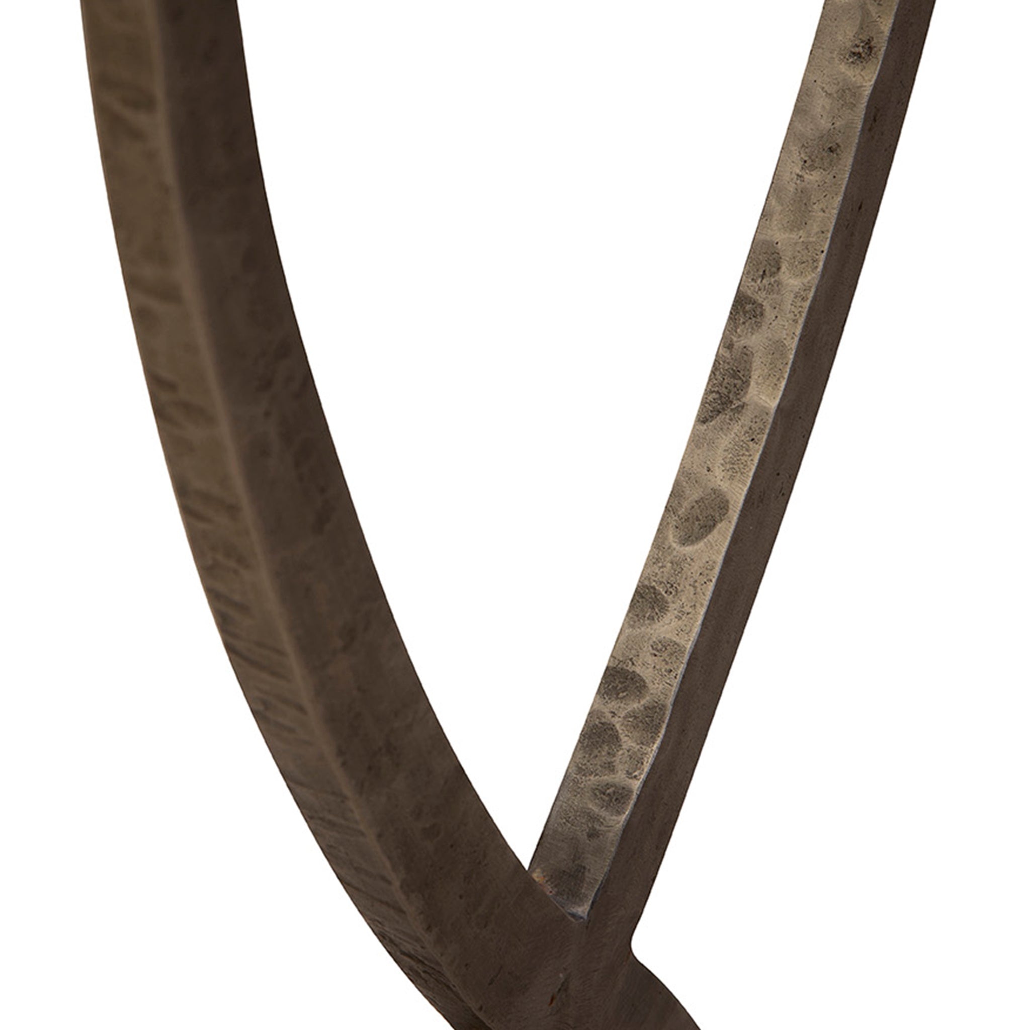 Calabria Hammered Metal Accent Table