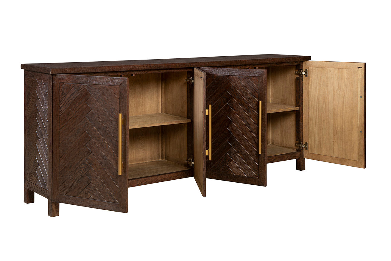 Dublin Herringbone Wood Sideboard