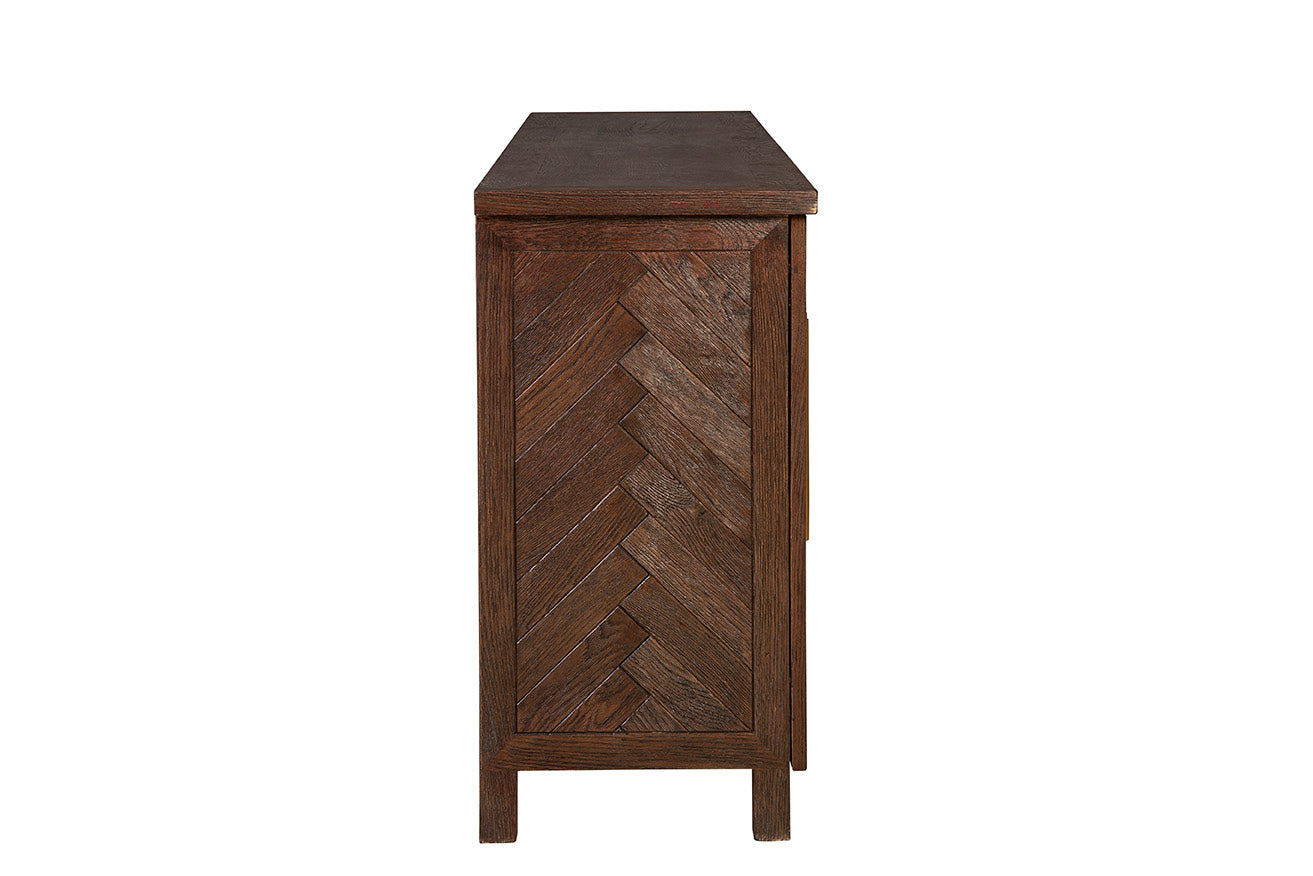 Dublin Herringbone Wood Sideboard