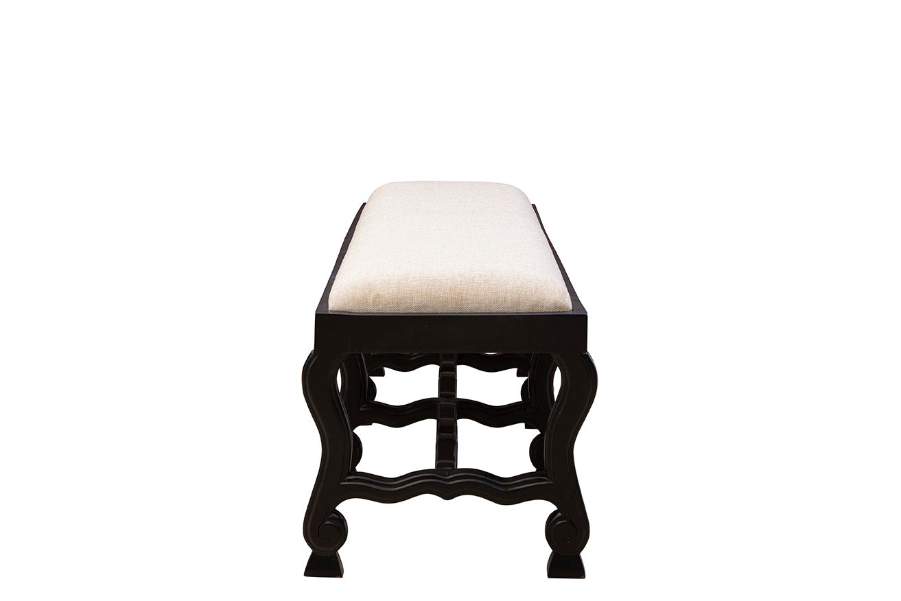 Mohr Carved Wood Bench