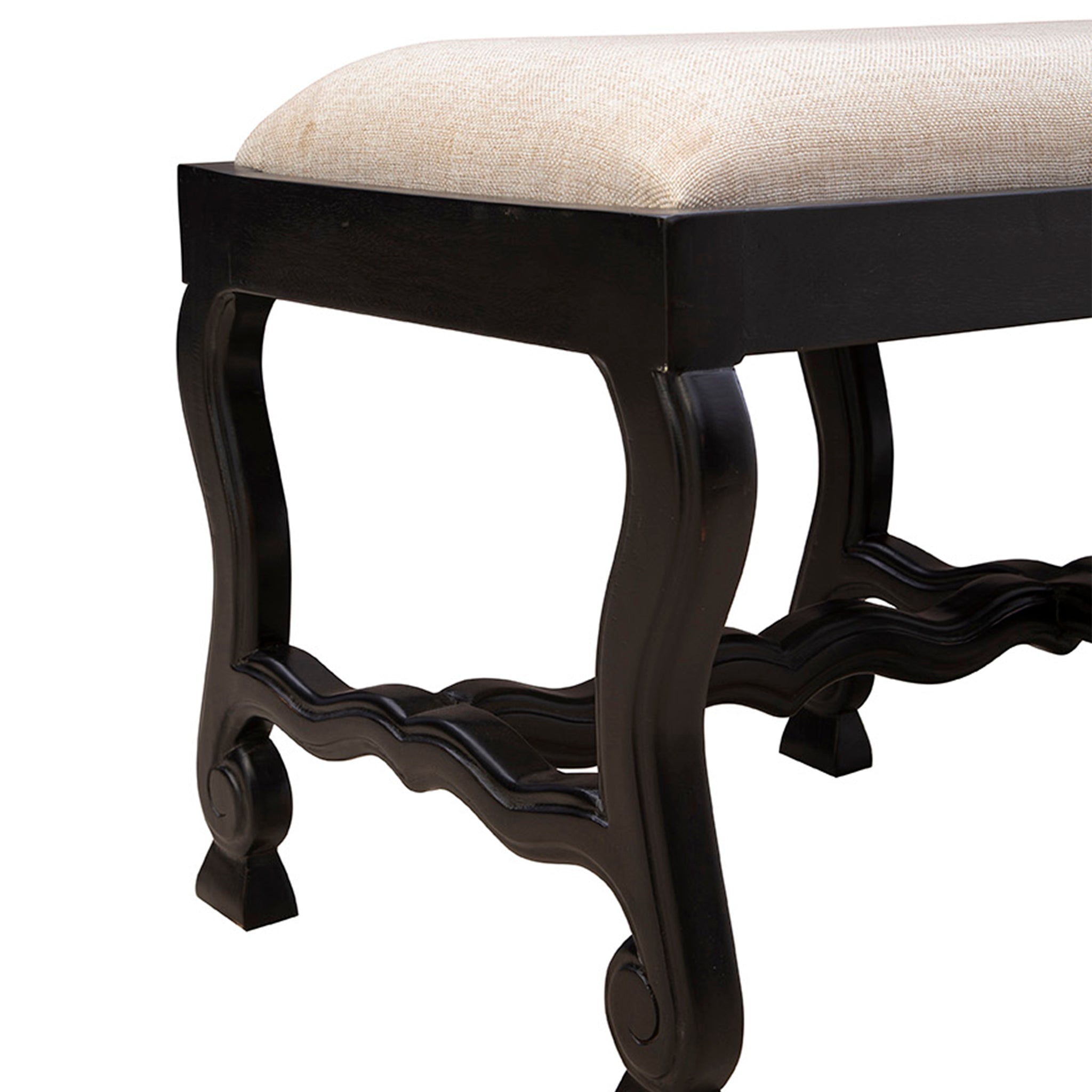 Mohr Carved Wood Bench