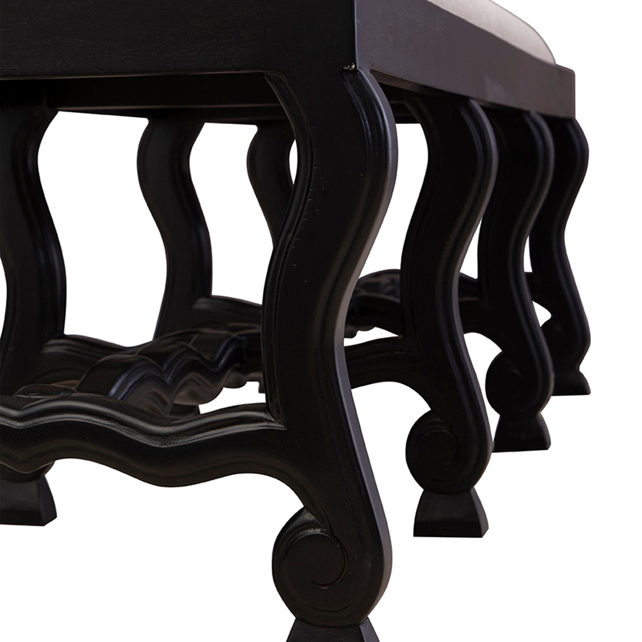 Mohr Carved Wood Bench