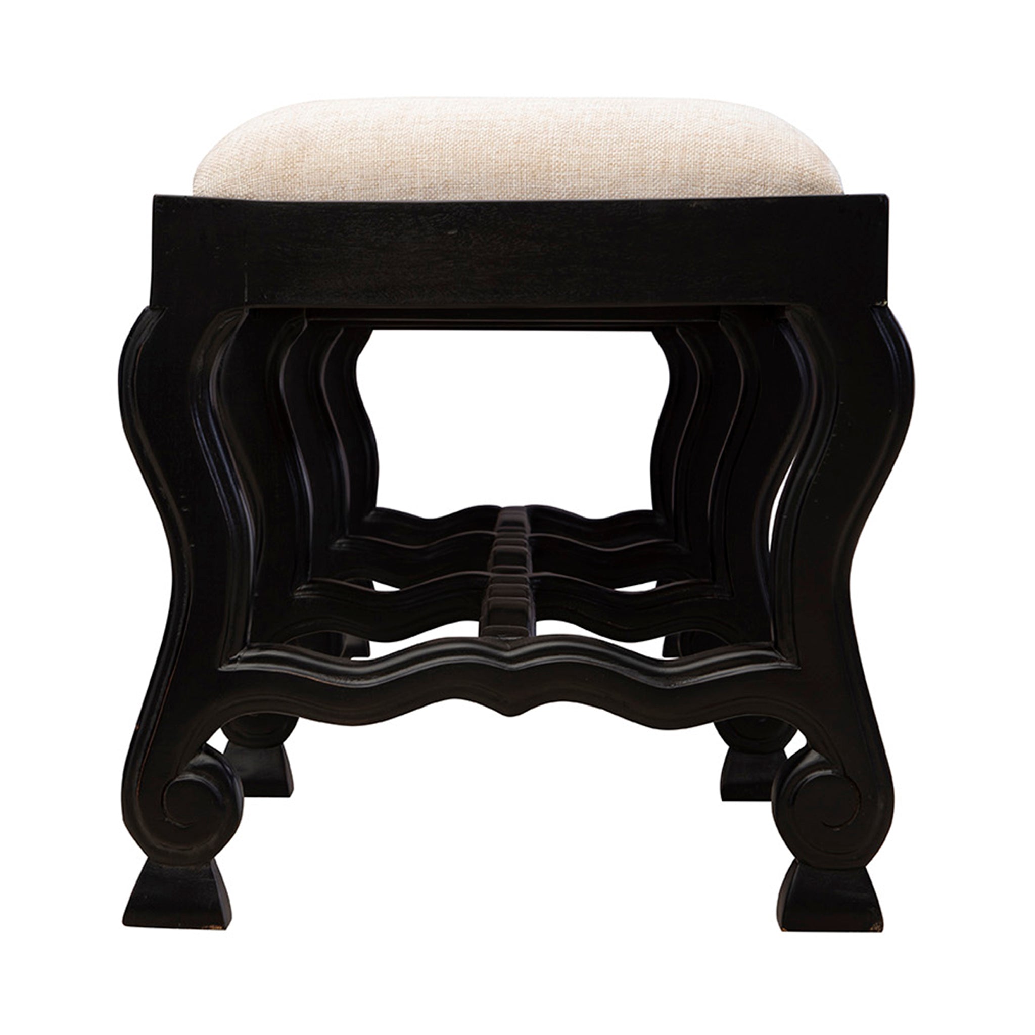 Mohr Carved Wood Bench