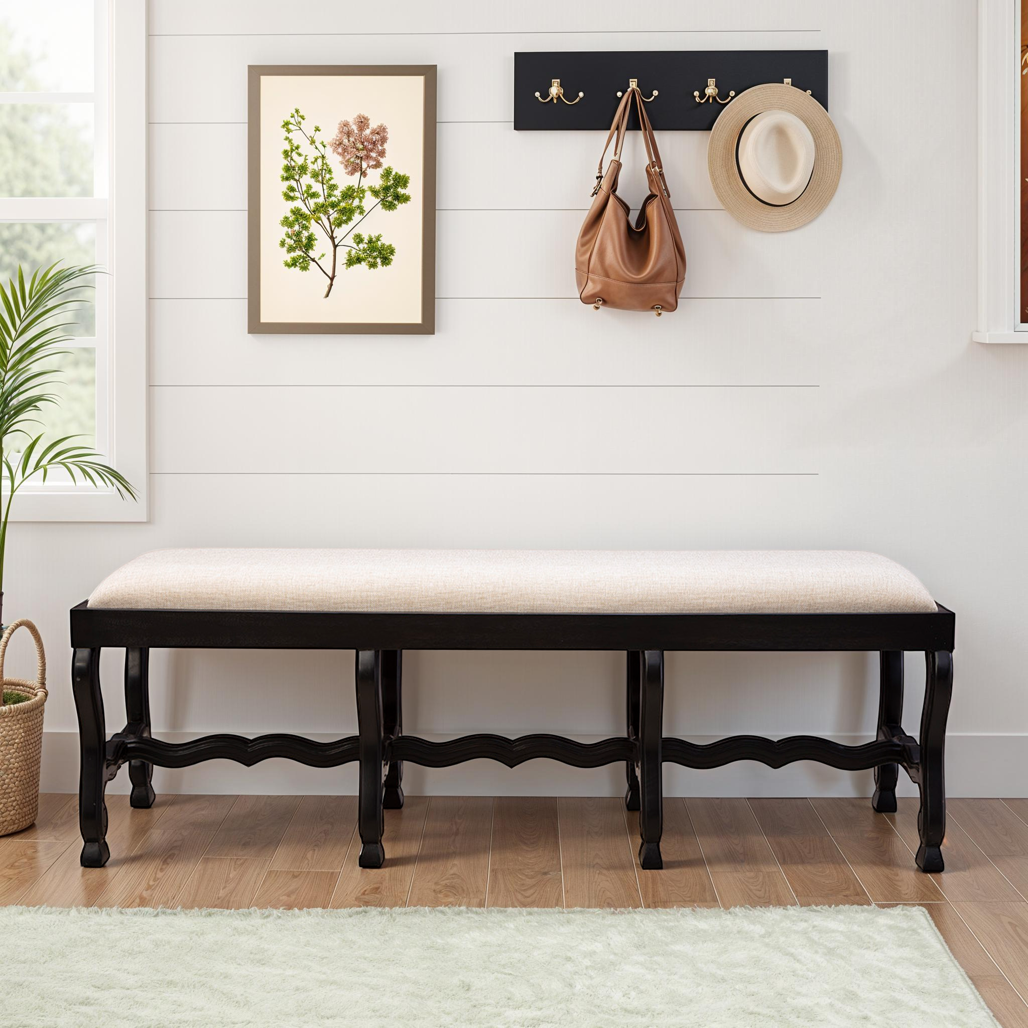 Mohr Carved Wood Bench