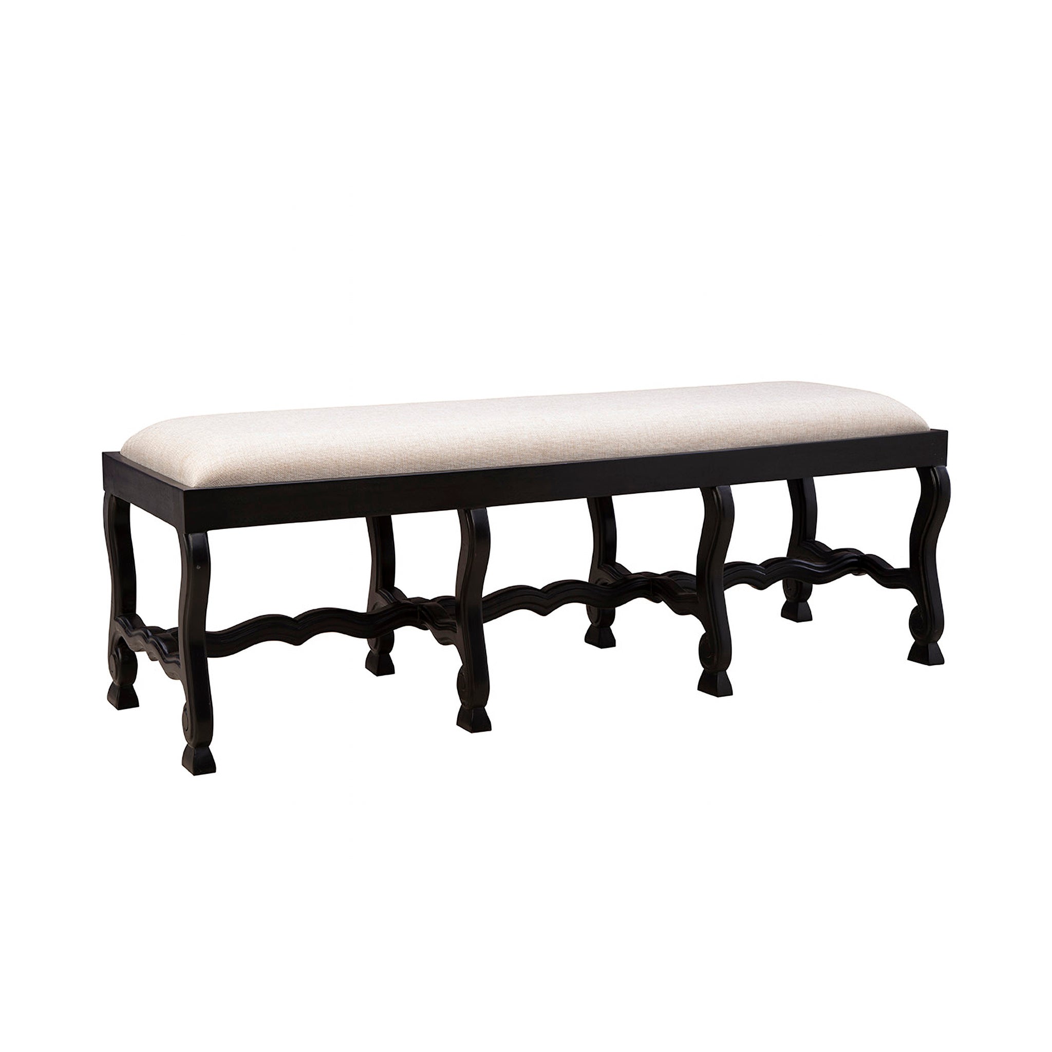 Mohr Carved Wood Bench