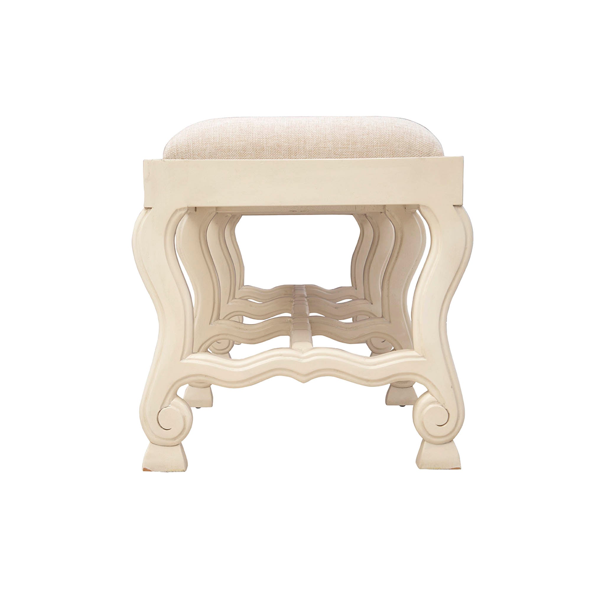 Mohr Carved Wood Bench