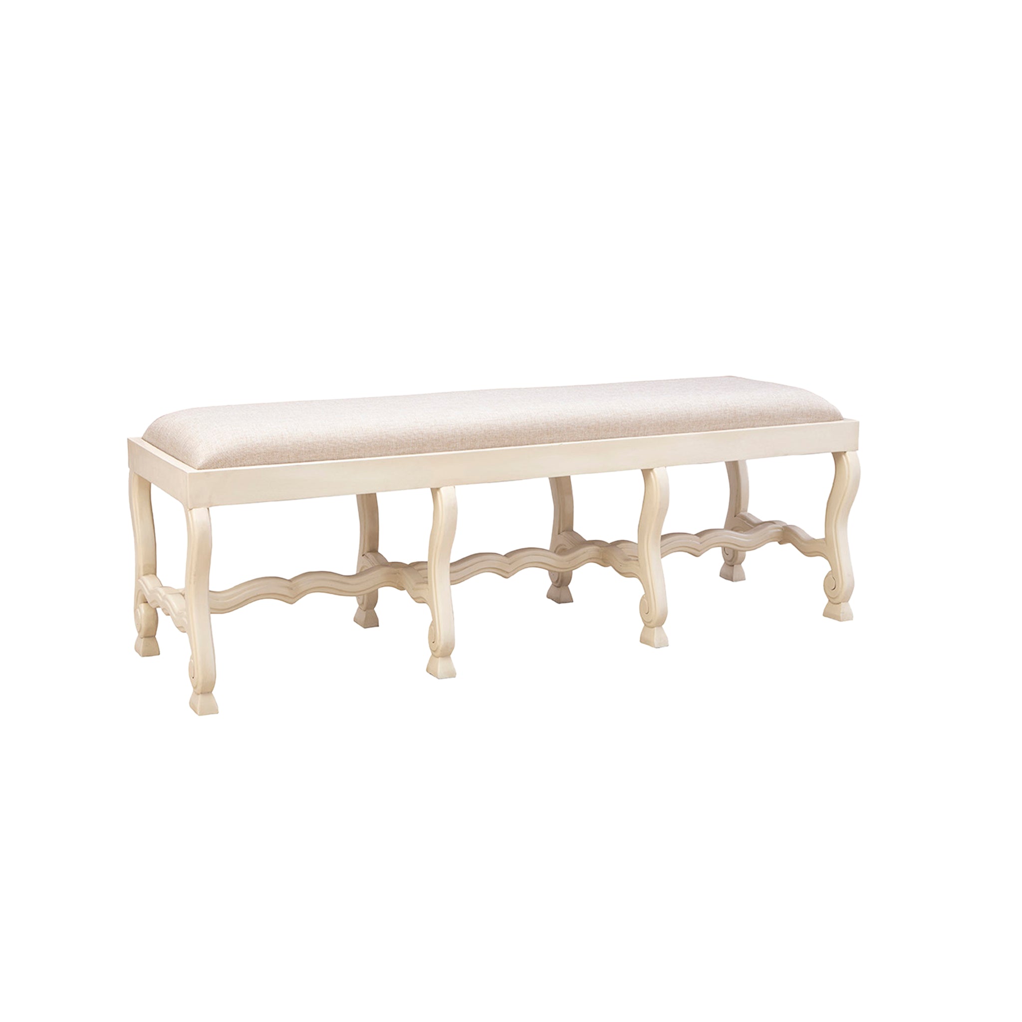 Mohr Carved Wood Bench