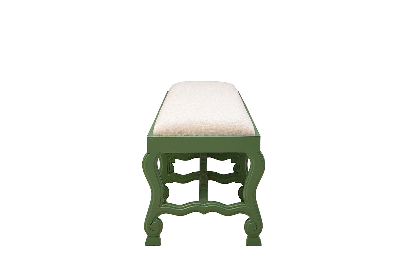 Mohr Carved Wood Bench