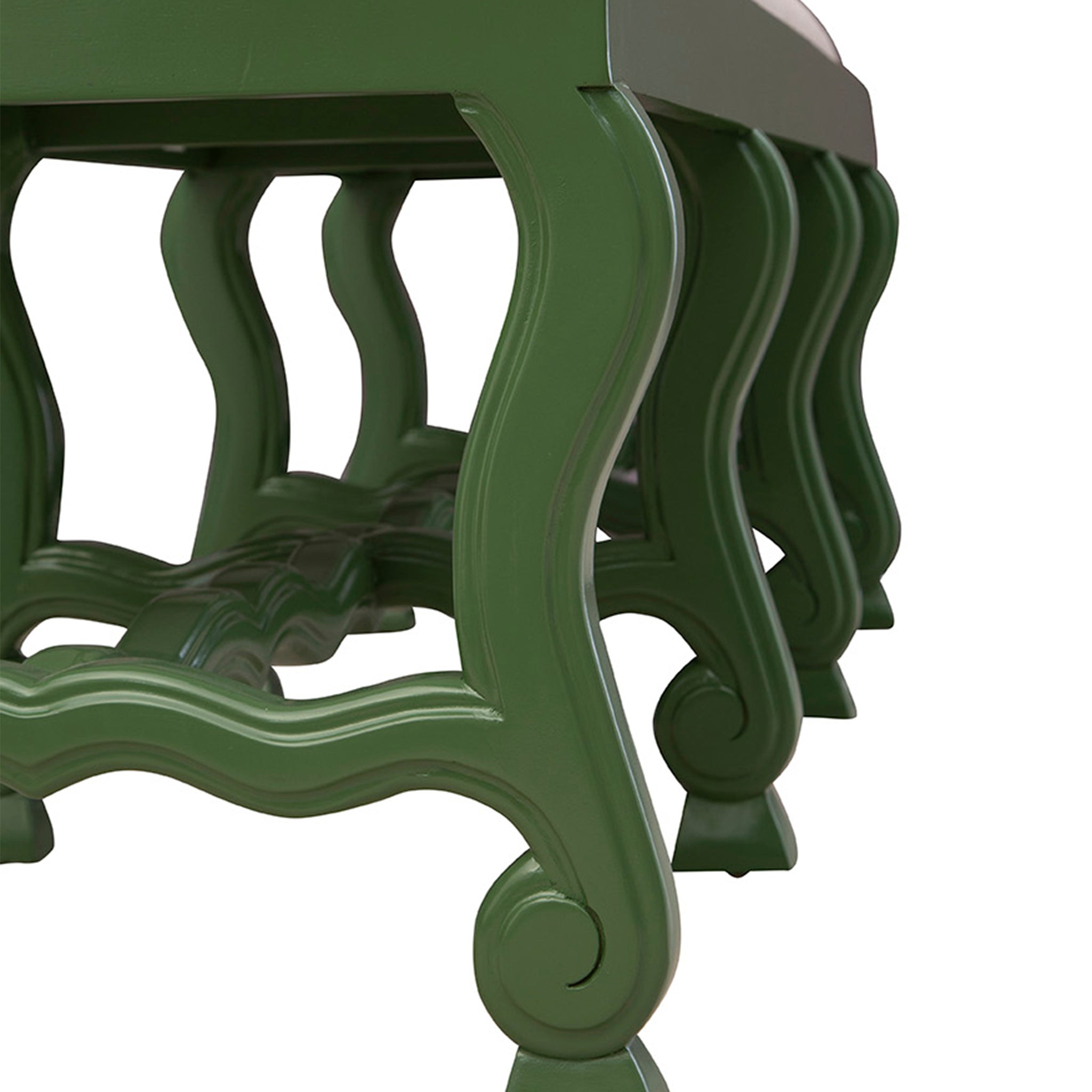 Mohr Carved Wood Bench