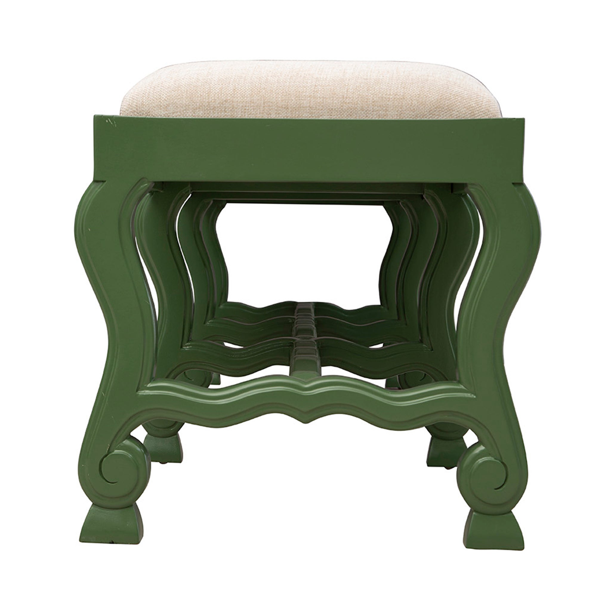 Mohr Carved Wood Bench